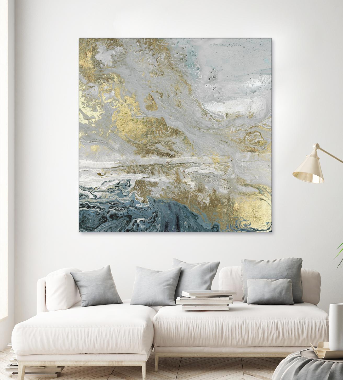 Playa Secreto III Indigo Version by Wendy Kroeker on GIANT ART - blue abstract