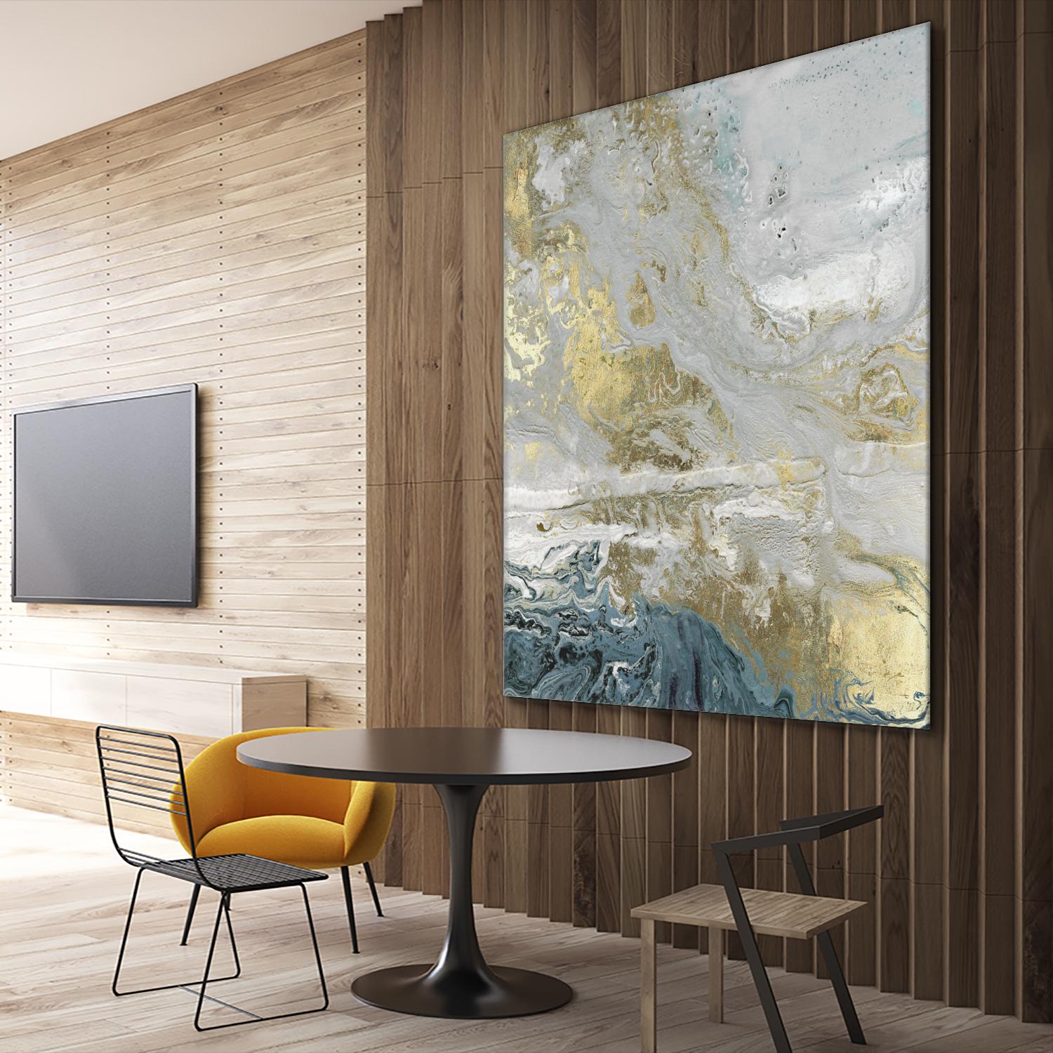 Playa Secreto III Indigo Version by Wendy Kroeker on GIANT ART - blue abstract