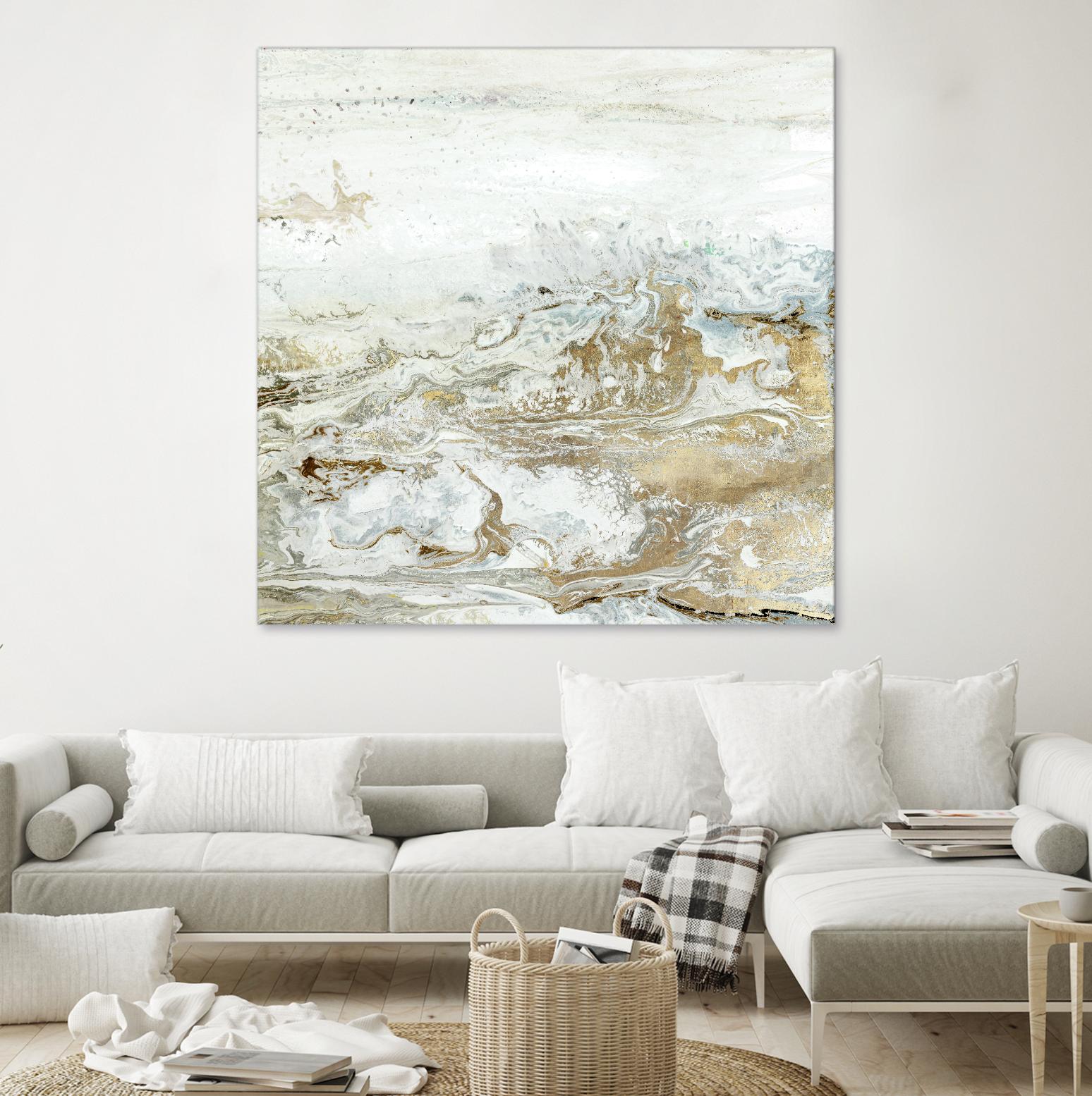 Geode II Teal Version by Wendy Kroeker on GIANT ART - gold abstract