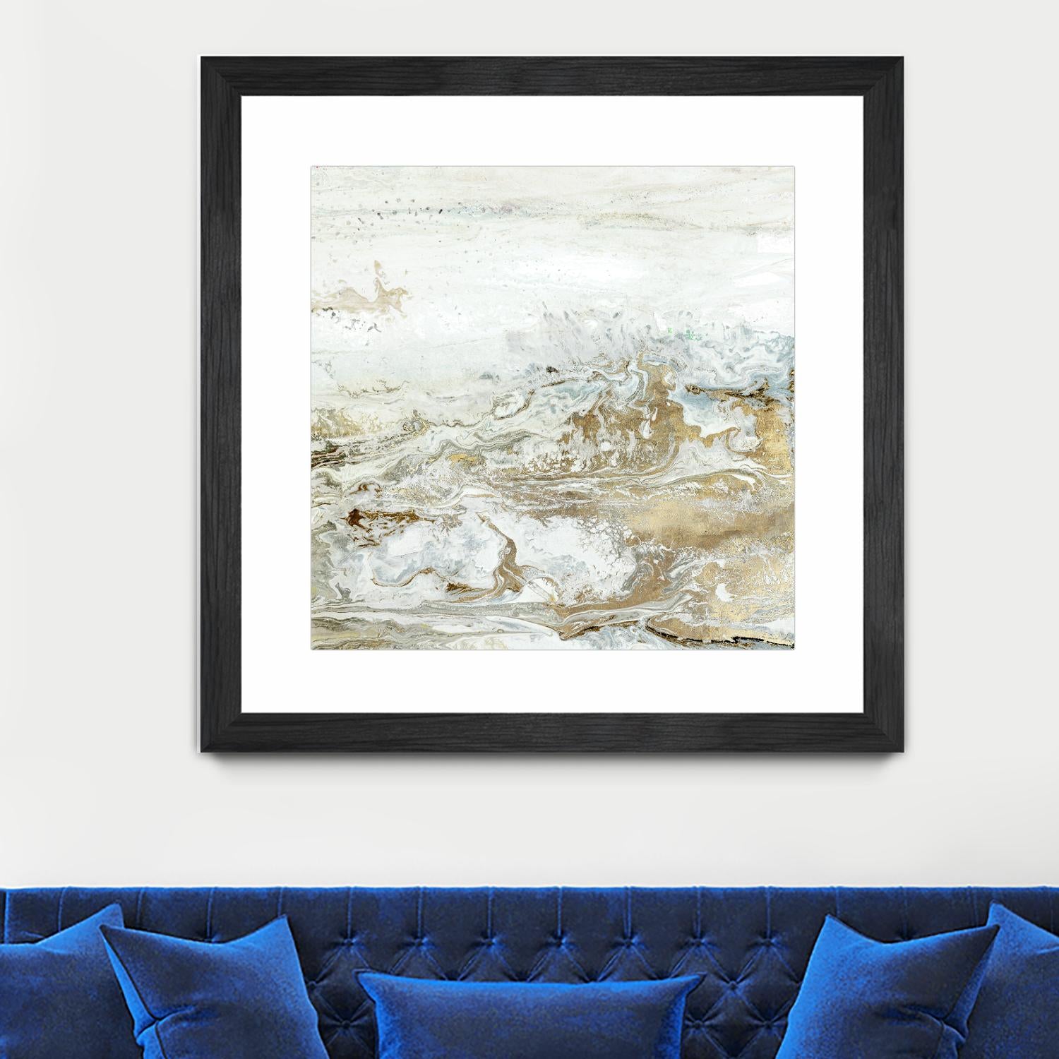 Geode II Teal Version by Wendy Kroeker on GIANT ART - gold abstract