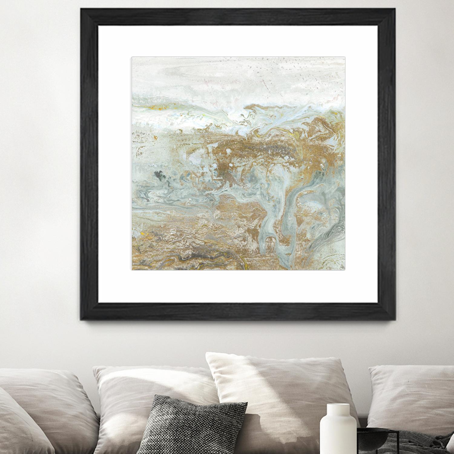 Geode III Teal Version by Wendy Kroeker on GIANT ART - blue abstract