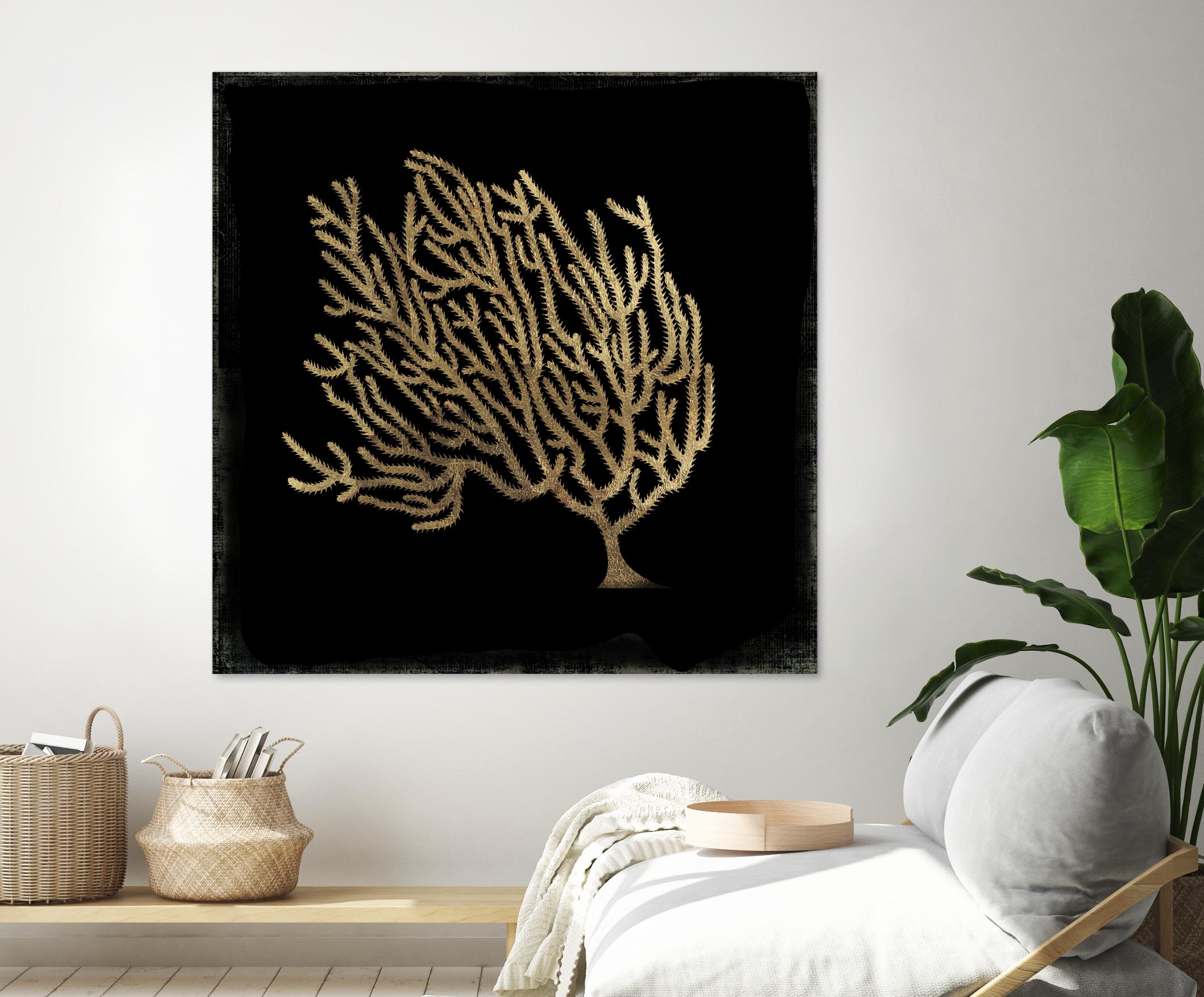 Gold Coral II by Aimee Wilson on GIANT ART - gold nautical