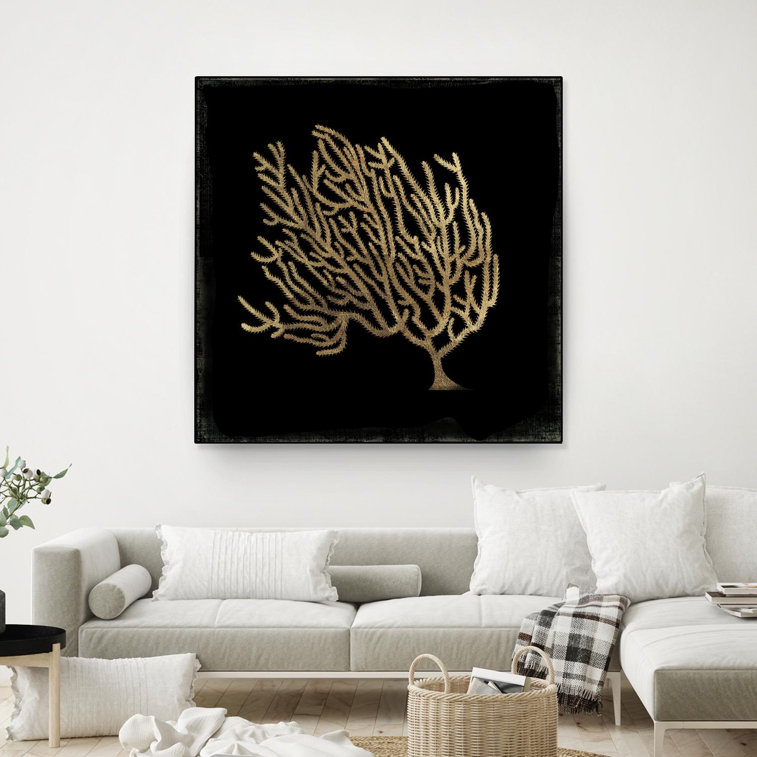 Gold Coral II by Aimee Wilson on GIANT ART - gold nautical