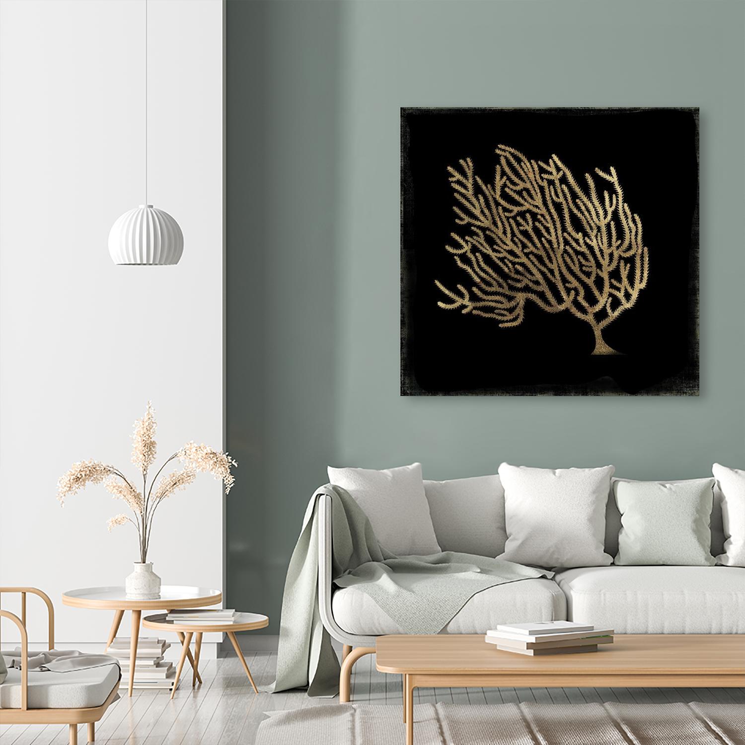 Gold Coral II by Aimee Wilson on GIANT ART - gold nautical