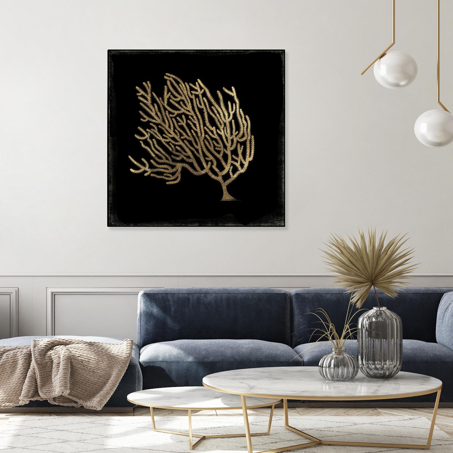 Gold Coral II by Aimee Wilson on GIANT ART - gold nautical