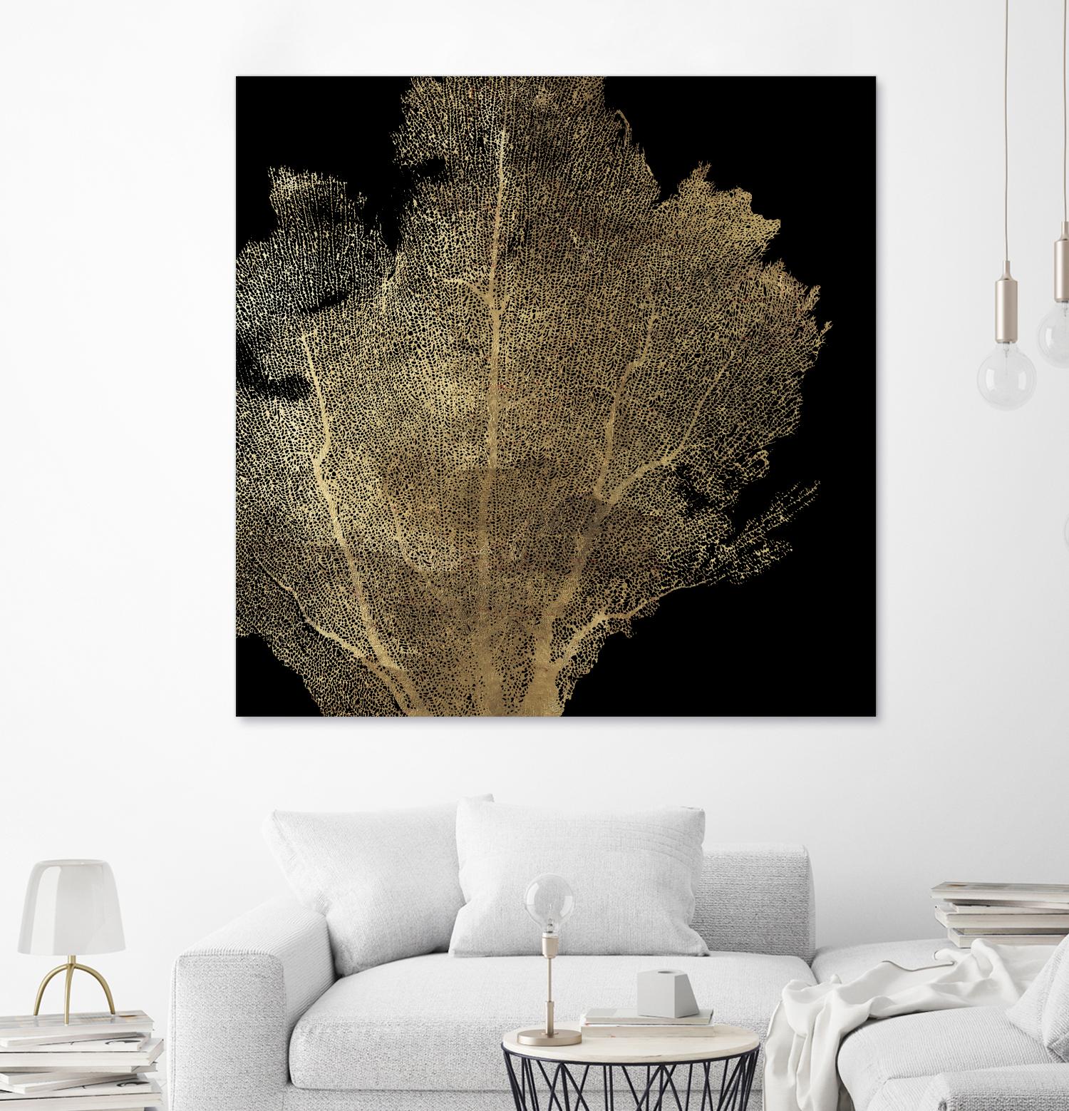 Honey Comb Coral I by Aimee Wilson on GIANT ART - gold nautical