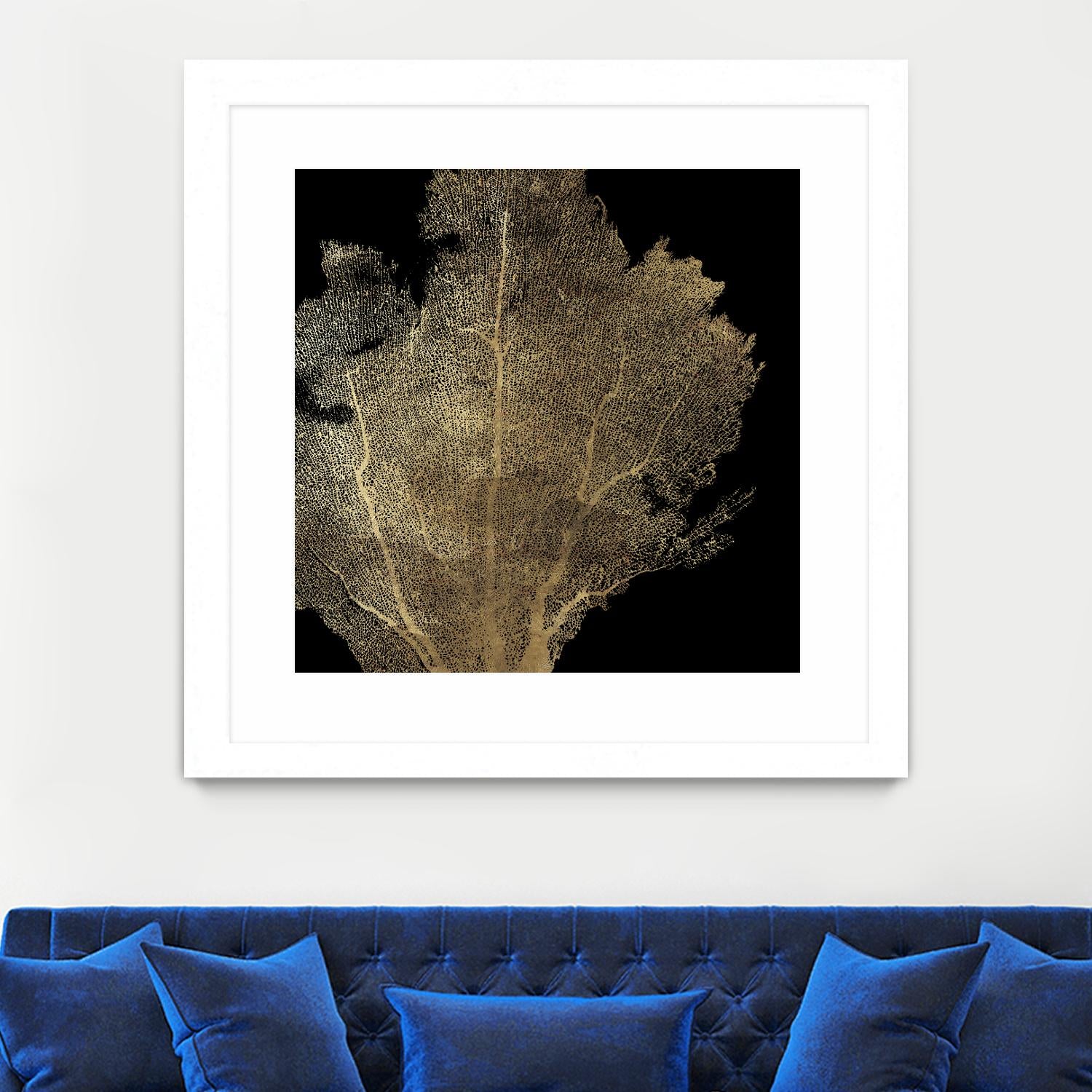 Honey Comb Coral I by Aimee Wilson on GIANT ART - gold nautical