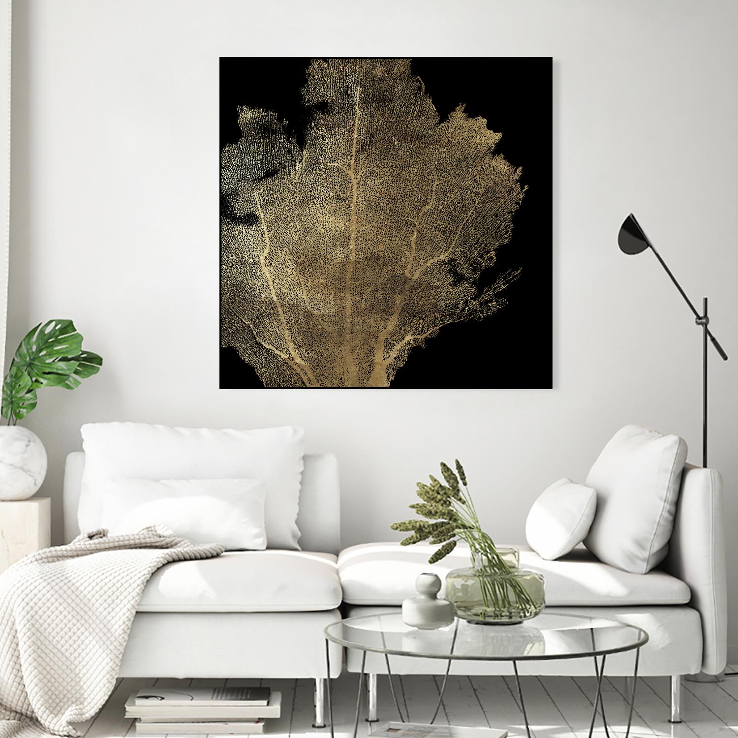 Honey Comb Coral I by Aimee Wilson on GIANT ART - gold nautical
