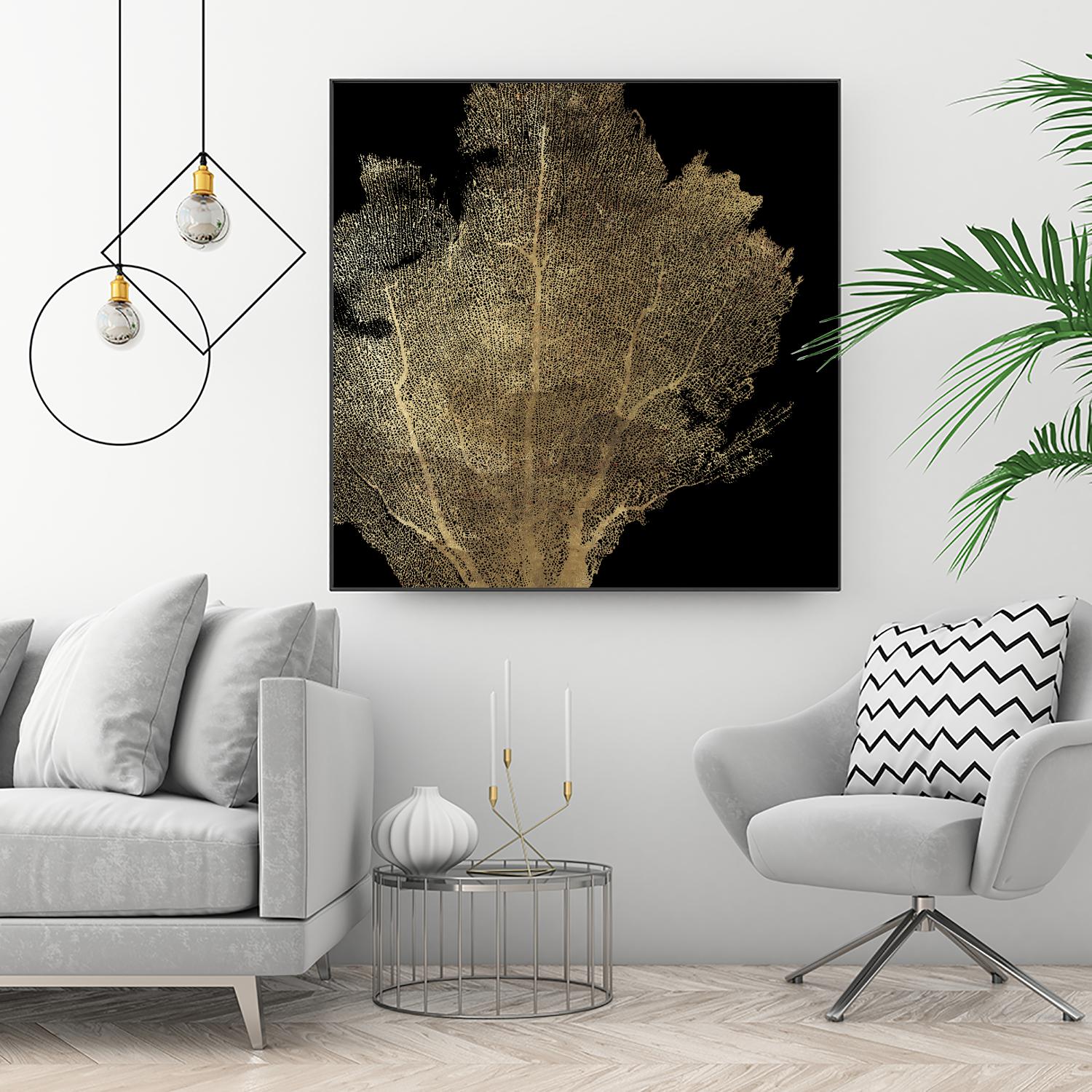Honey Comb Coral I by Aimee Wilson on GIANT ART - gold nautical