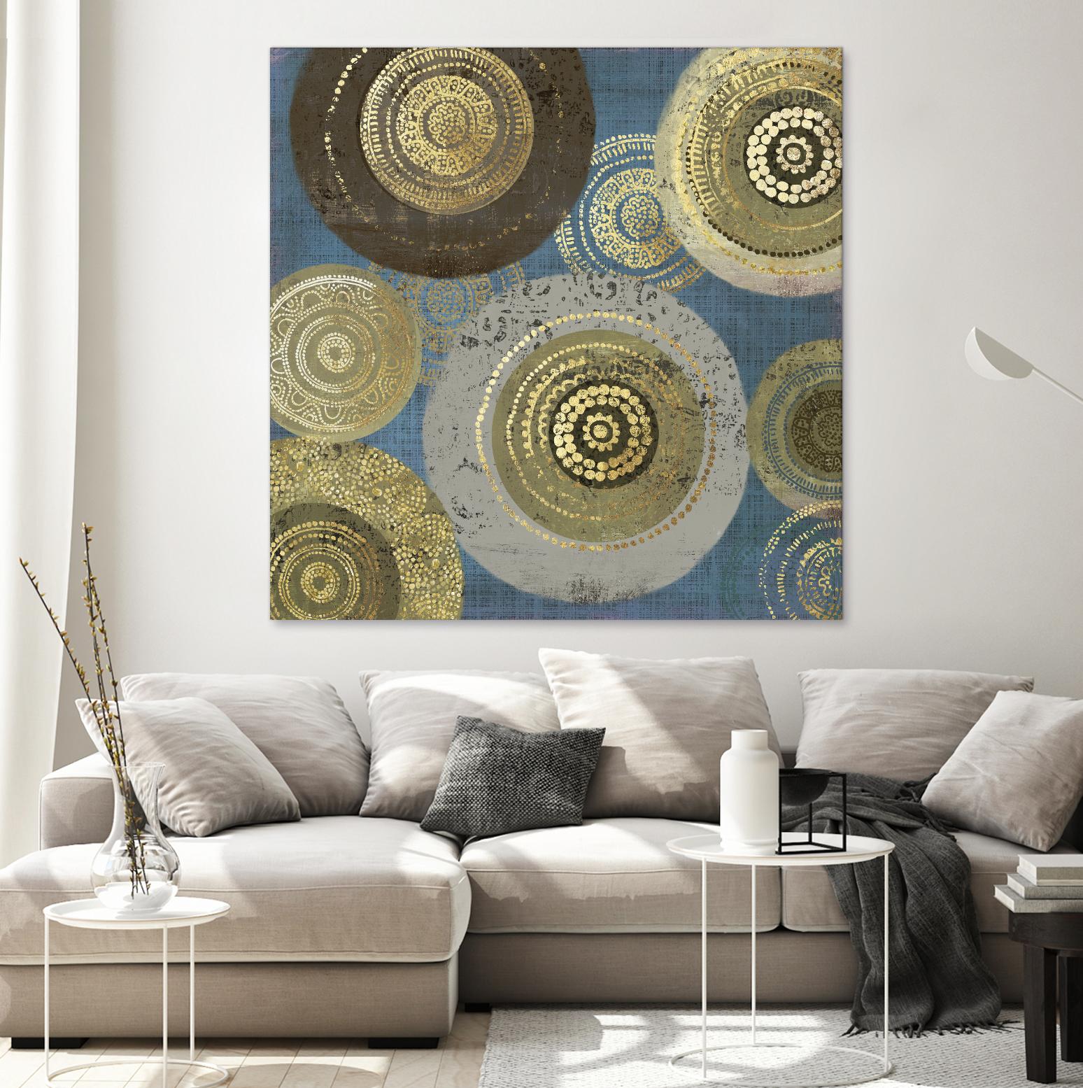 Aboriginal Dot II by Aimee Wilson on GIANT ART - gold abstract