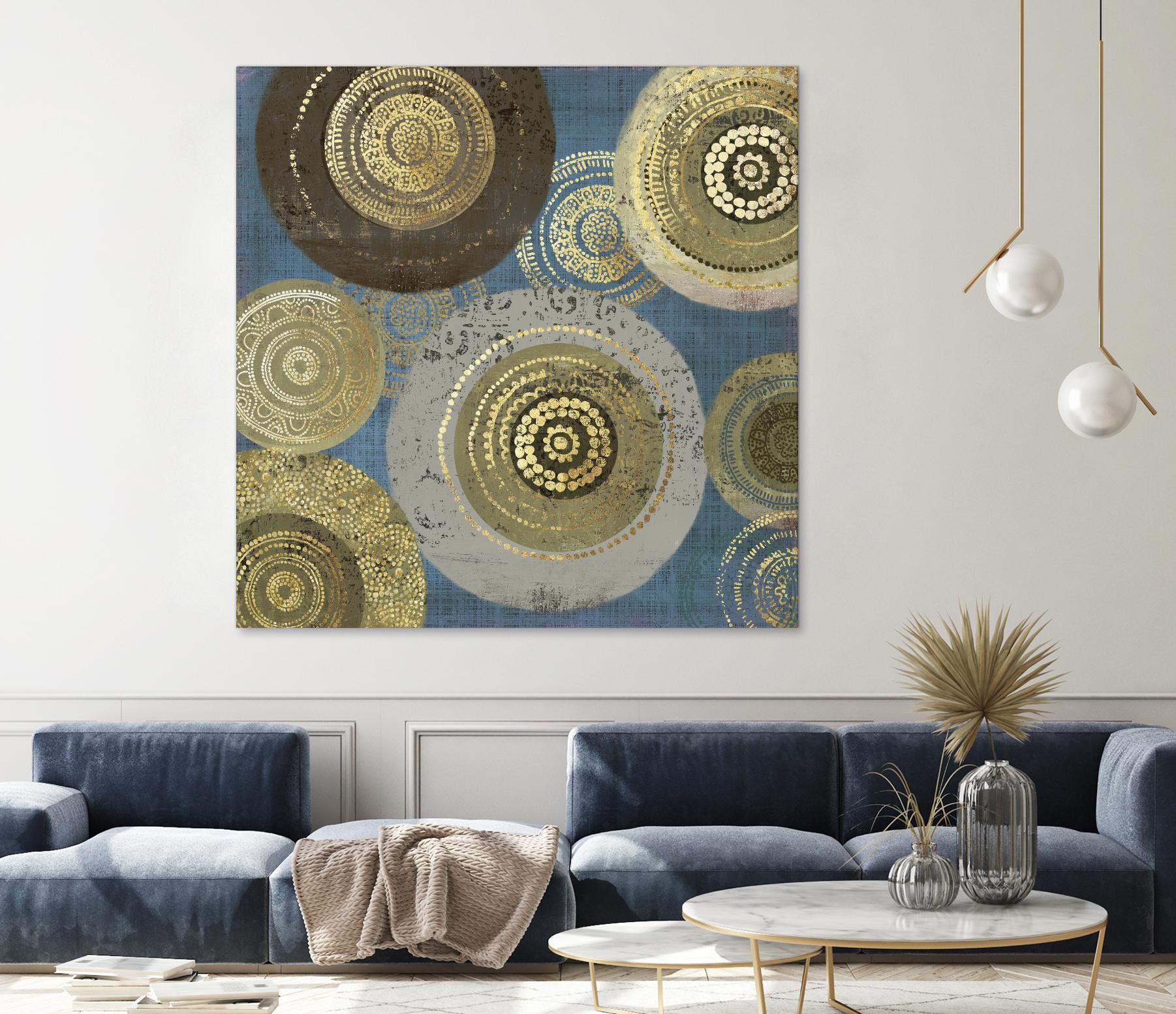 Aboriginal Dot II by Aimee Wilson on GIANT ART - gold abstract