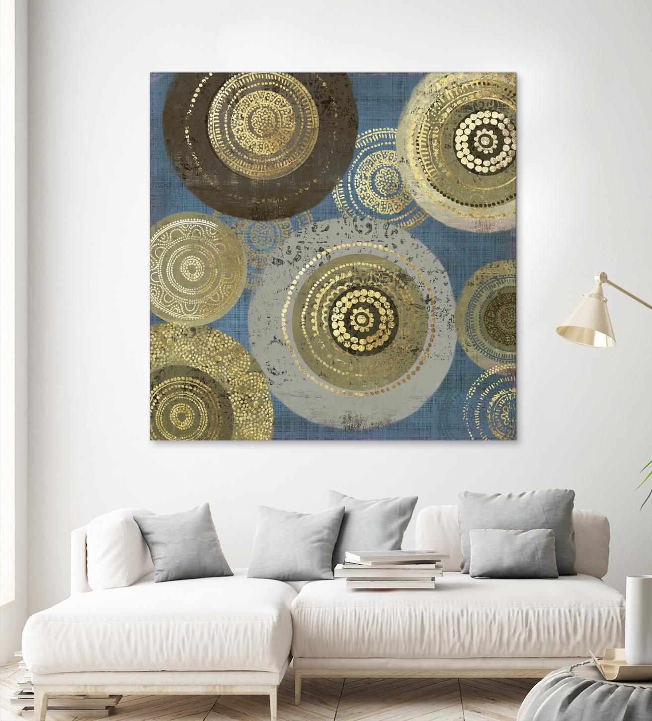 Aboriginal Dot II by Aimee Wilson on GIANT ART - gold abstract