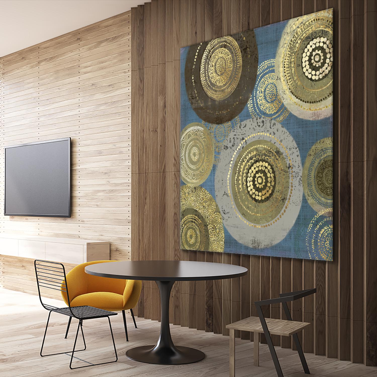 Aboriginal Dot II by Aimee Wilson on GIANT ART - gold abstract