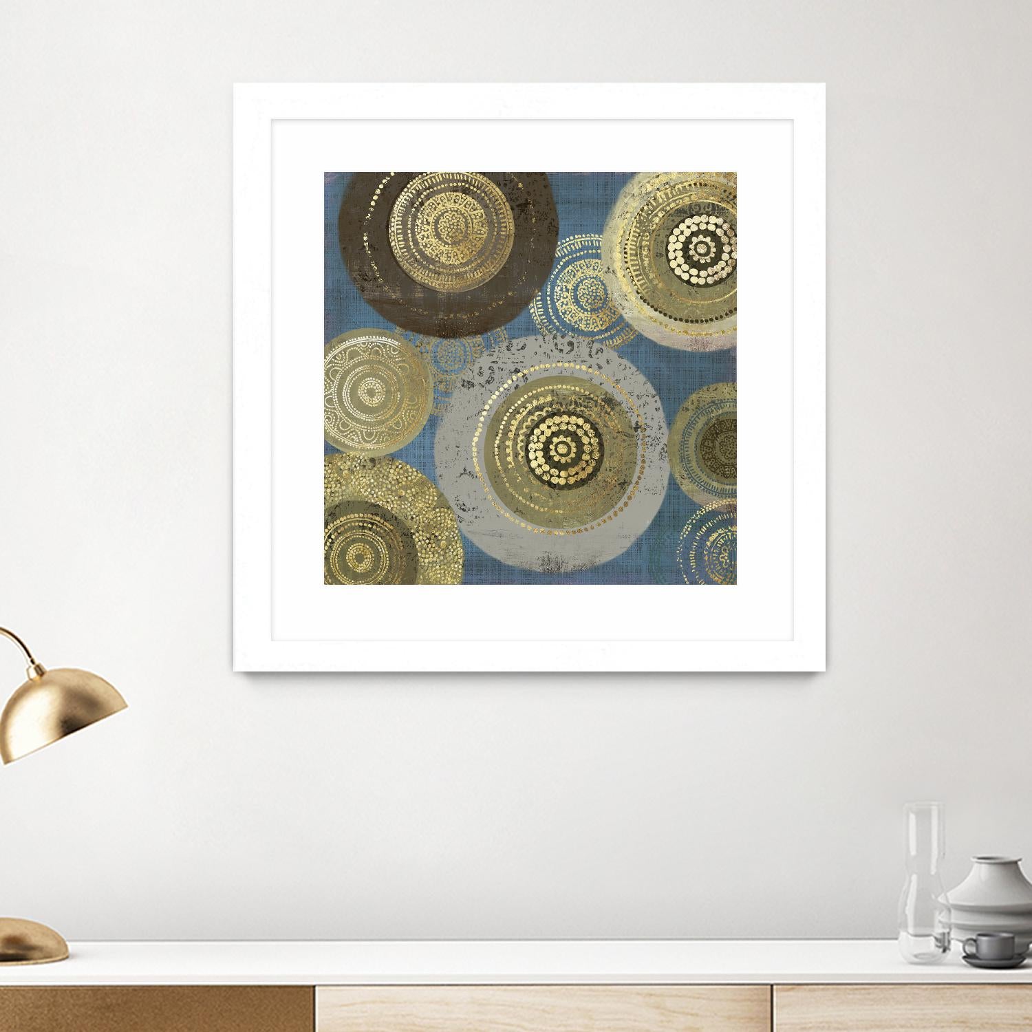 Aboriginal Dot II by Aimee Wilson on GIANT ART - gold abstract