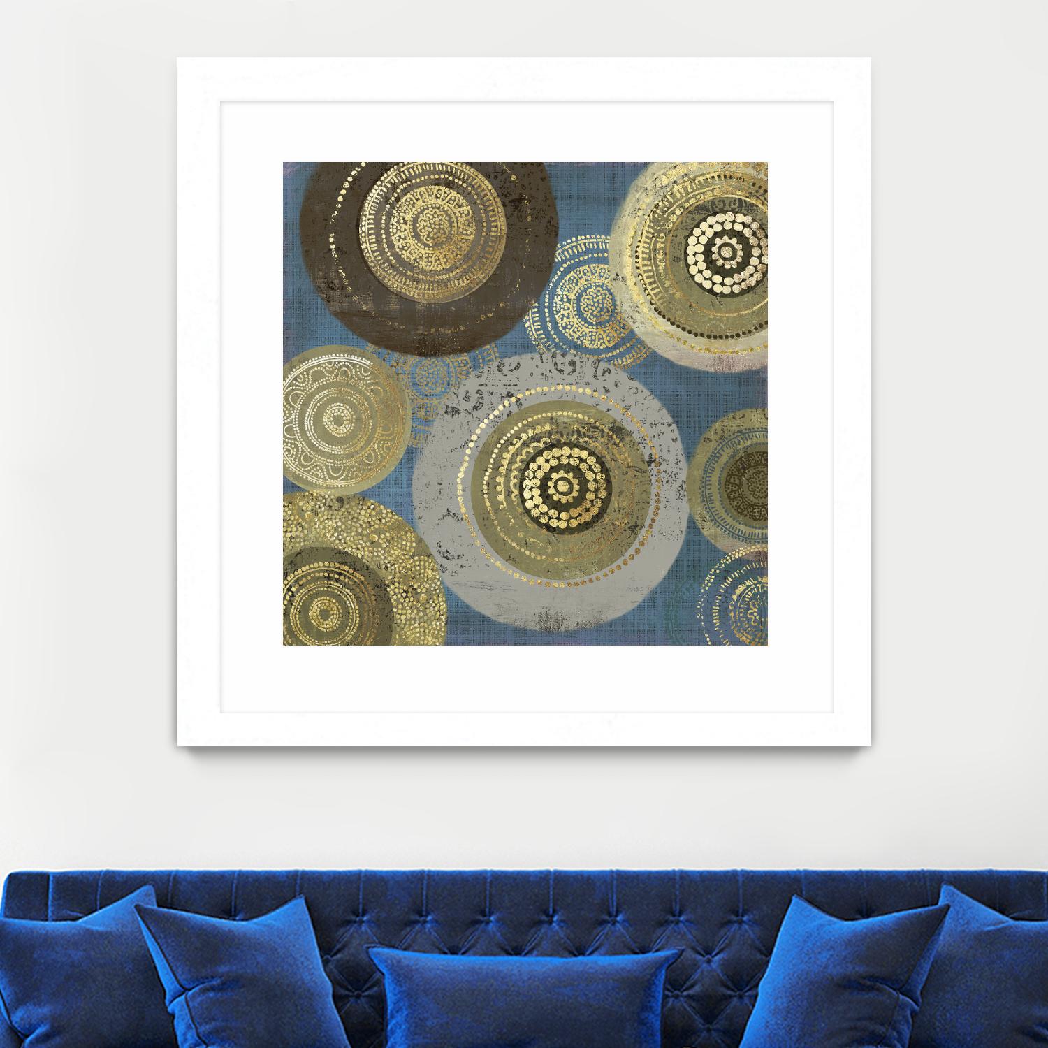 Aboriginal Dot II by Aimee Wilson on GIANT ART - gold abstract