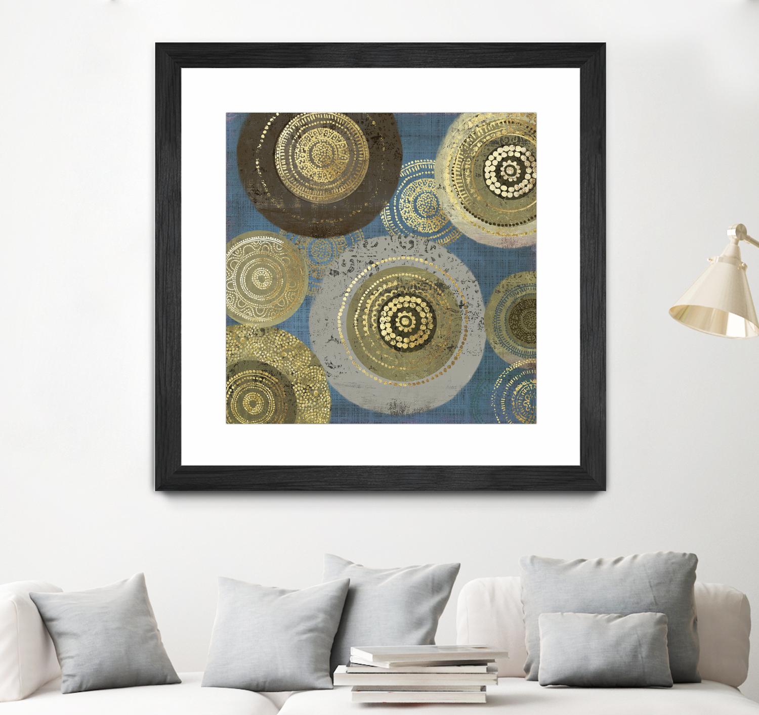 Aboriginal Dot II by Aimee Wilson on GIANT ART - gold abstract