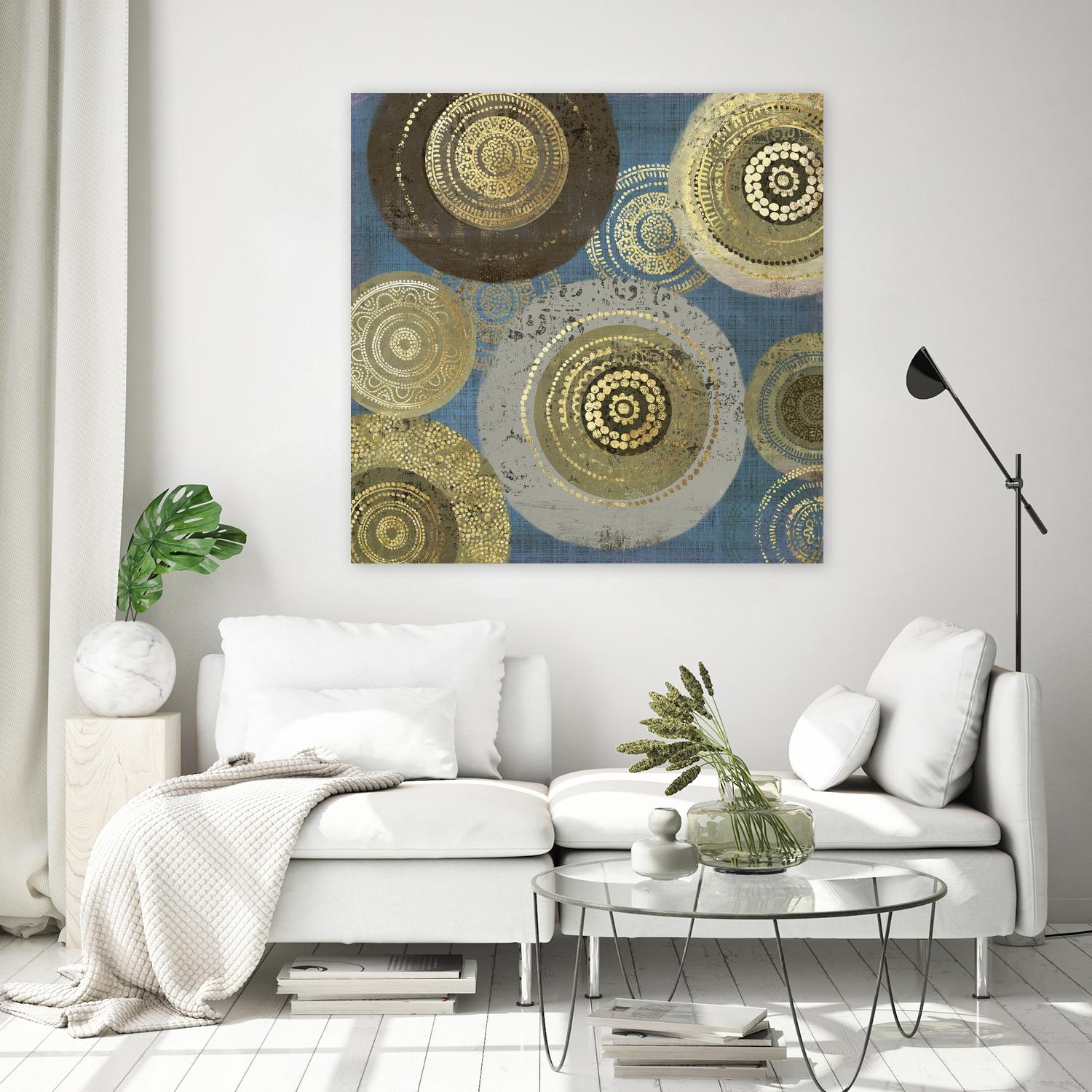 Aboriginal Dot II by Aimee Wilson on GIANT ART - gold abstract