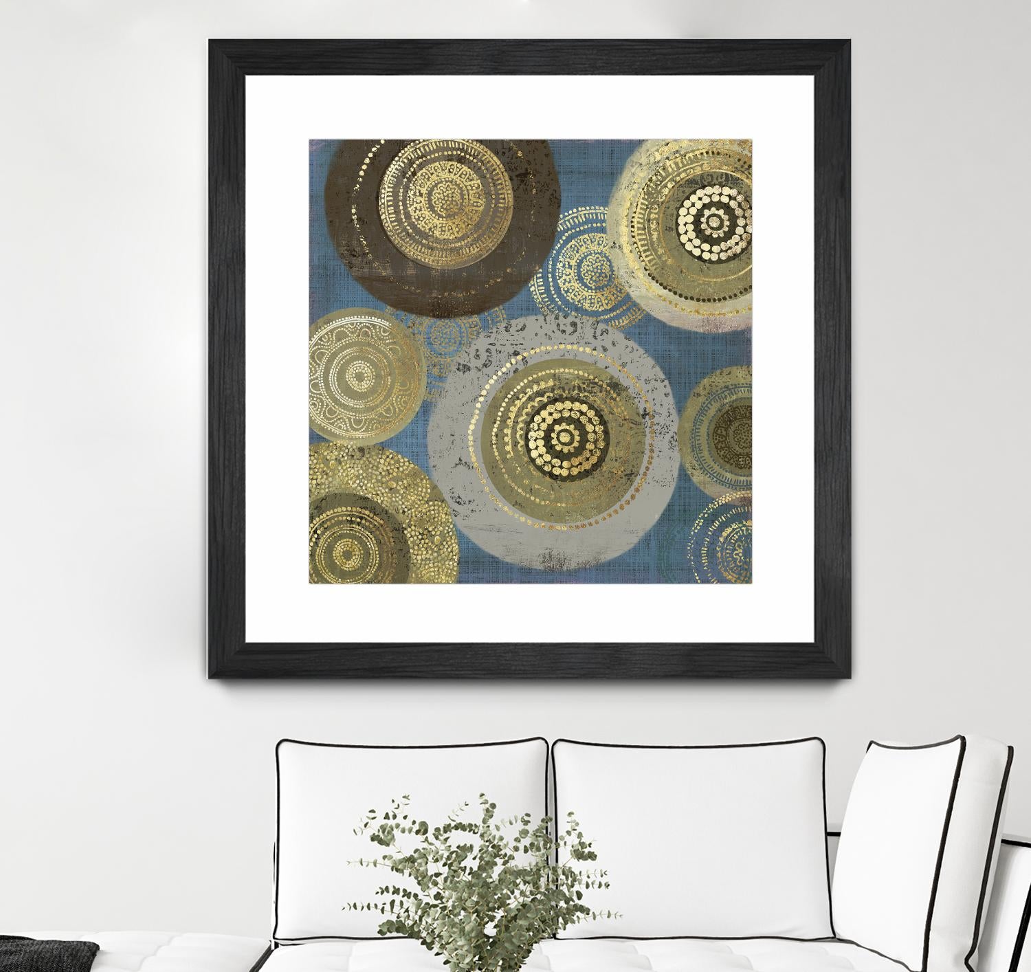 Aboriginal Dot II by Aimee Wilson on GIANT ART - gold abstract