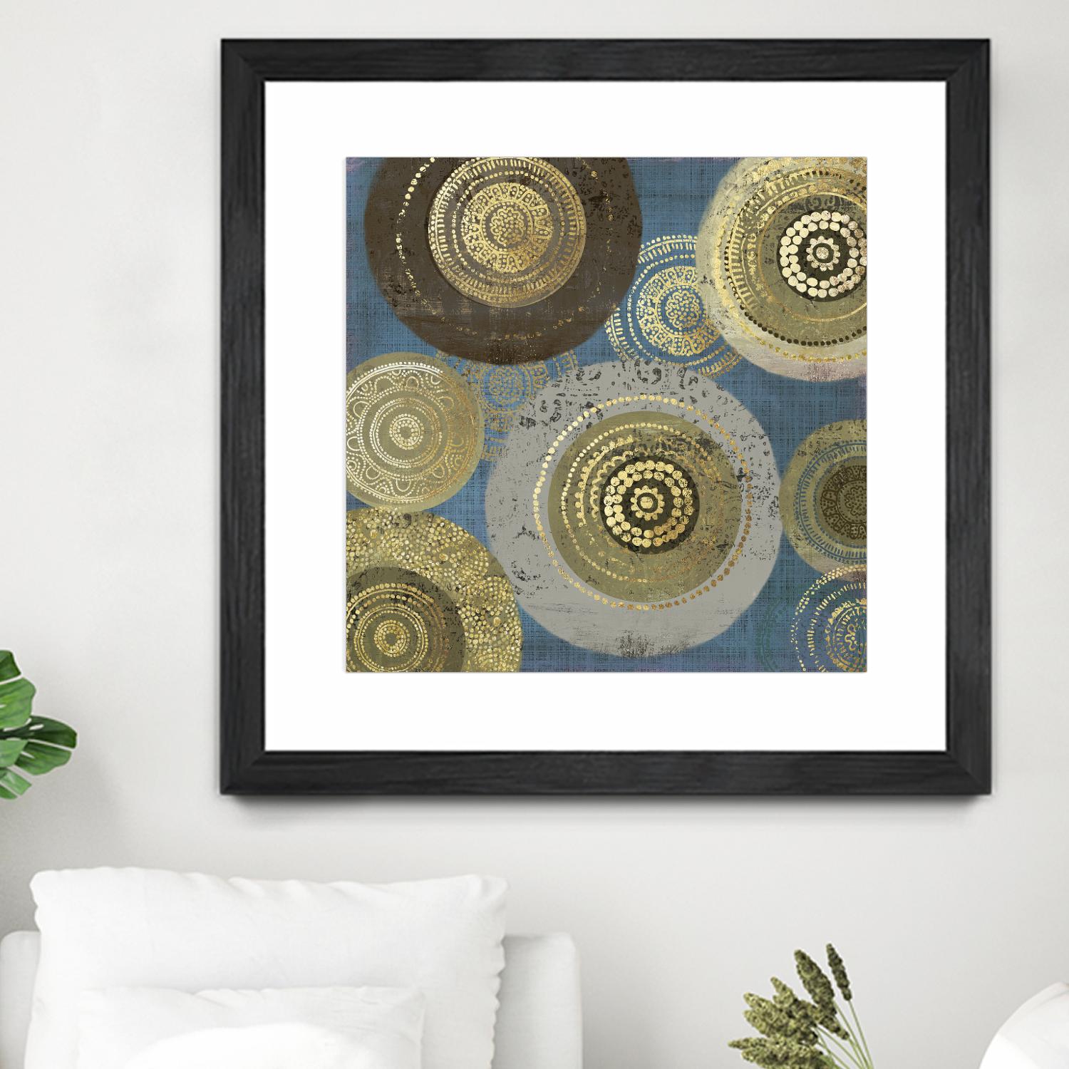 Aboriginal Dot II by Aimee Wilson on GIANT ART - gold abstract