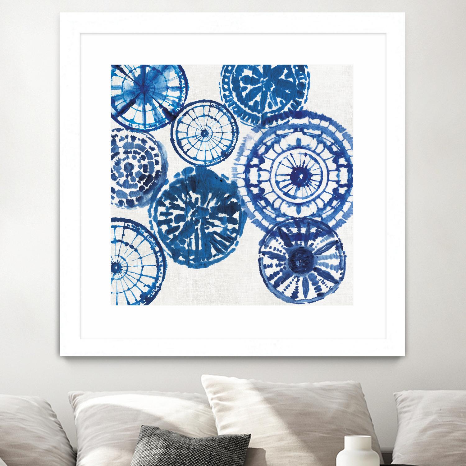 Shibori Rings I by Aimee Wilson on GIANT ART - white abstract
