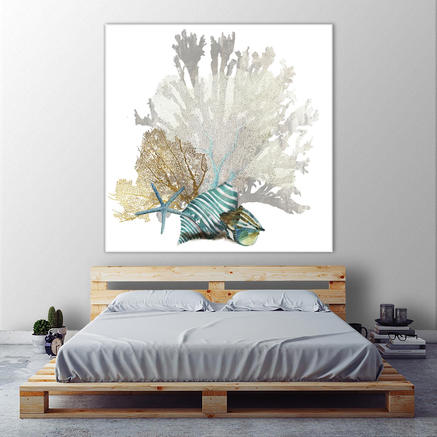 Coral by Aimee Wilson on GIANT ART - turquoise nautical