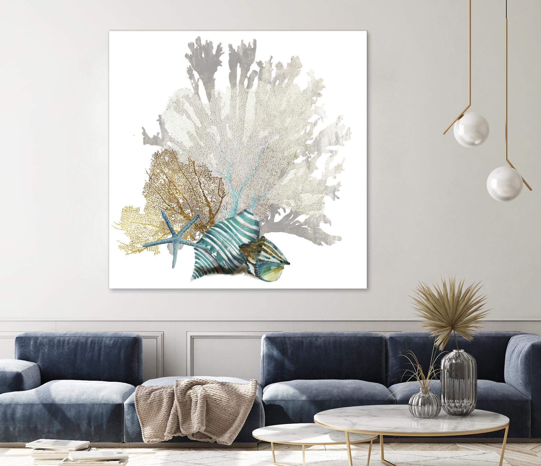 Coral by Aimee Wilson on GIANT ART - turquoise nautical