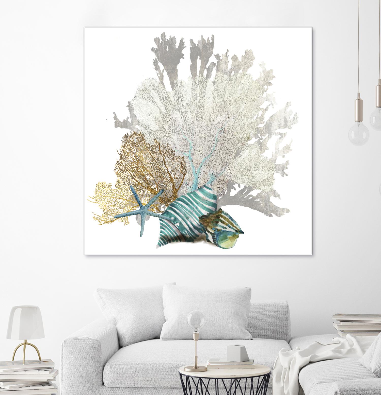 Coral by Aimee Wilson on GIANT ART - turquoise nautical