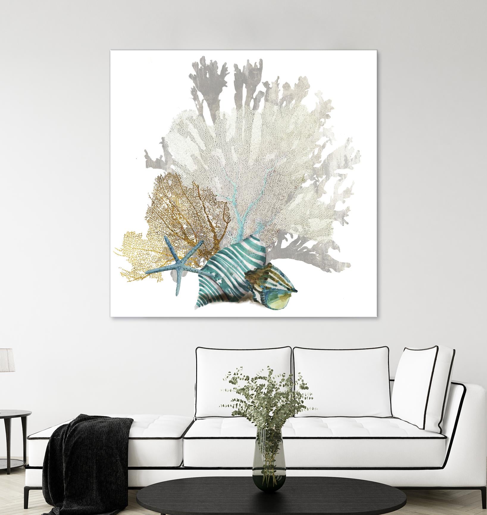 Coral by Aimee Wilson on GIANT ART - turquoise nautical