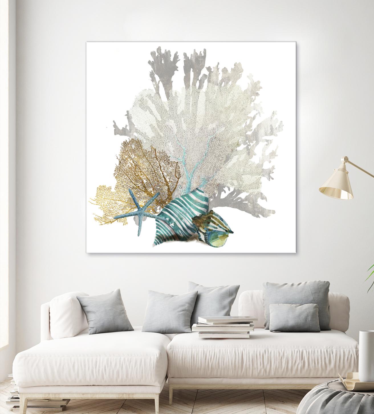 Coral by Aimee Wilson on GIANT ART - turquoise nautical
