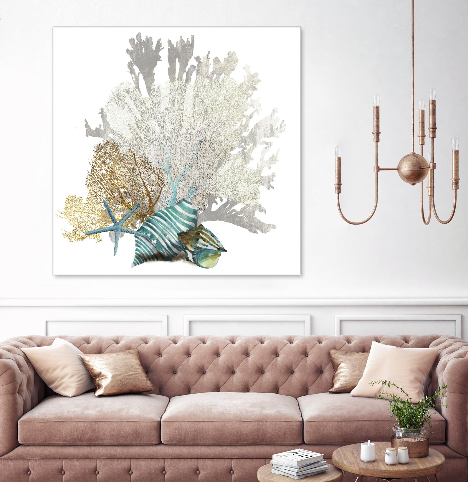 Coral by Aimee Wilson on GIANT ART - turquoise nautical