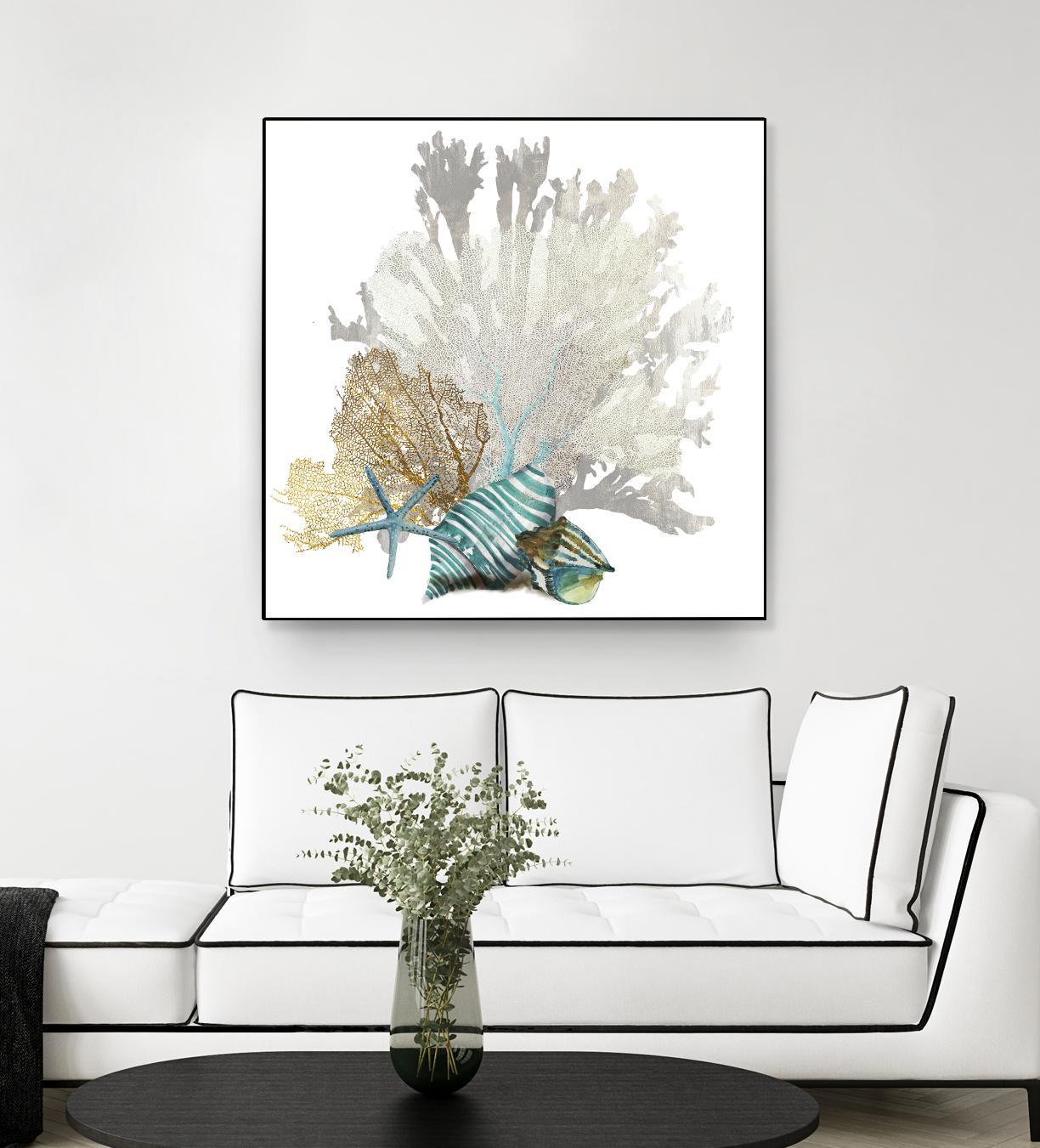 Coral by Aimee Wilson on GIANT ART - turquoise nautical