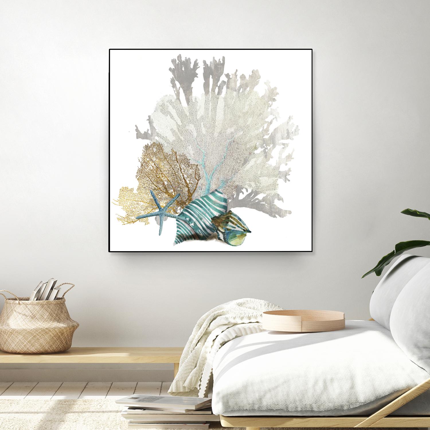 Coral by Aimee Wilson on GIANT ART - turquoise nautical