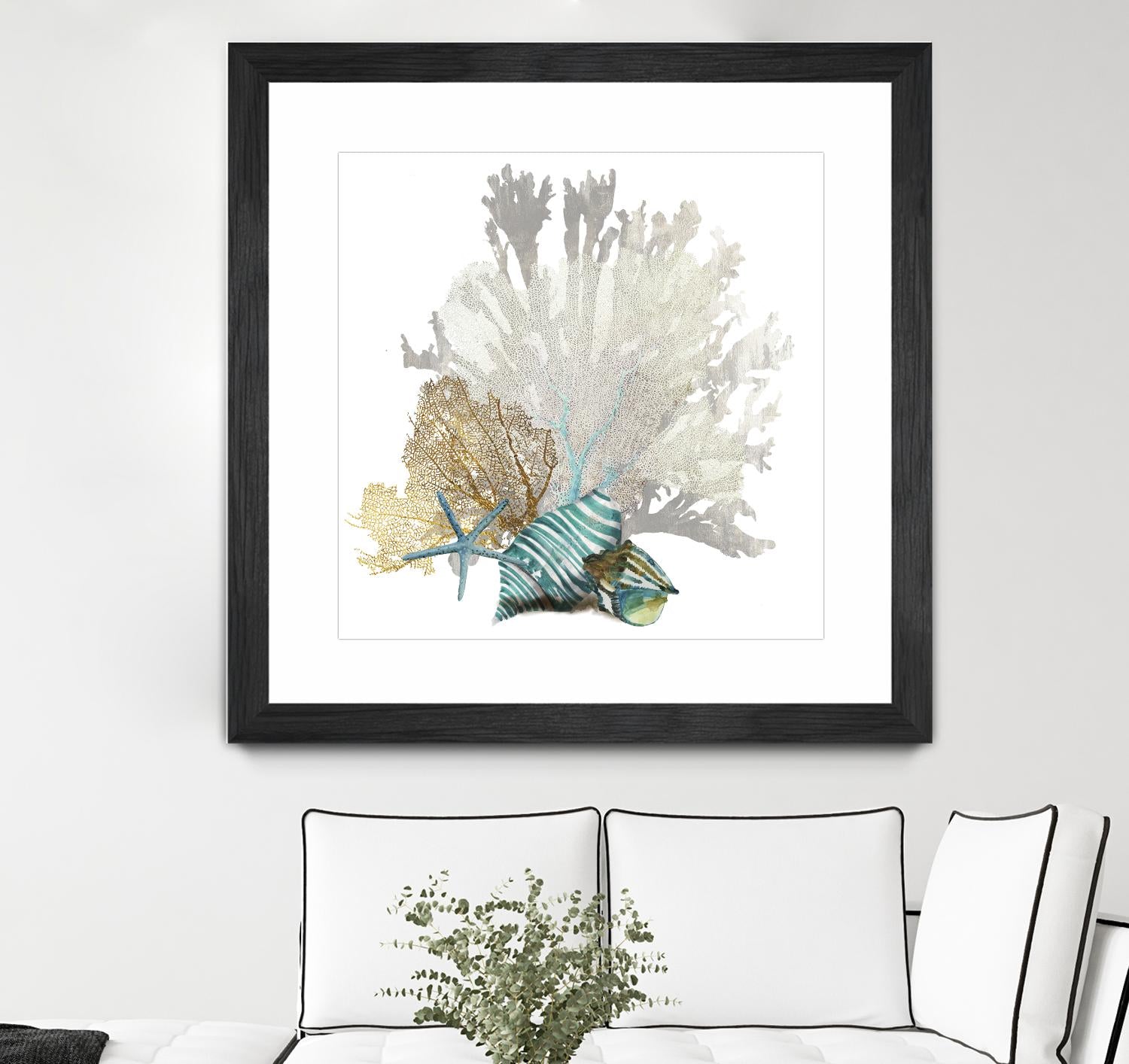 Coral by Aimee Wilson on GIANT ART - turquoise nautical