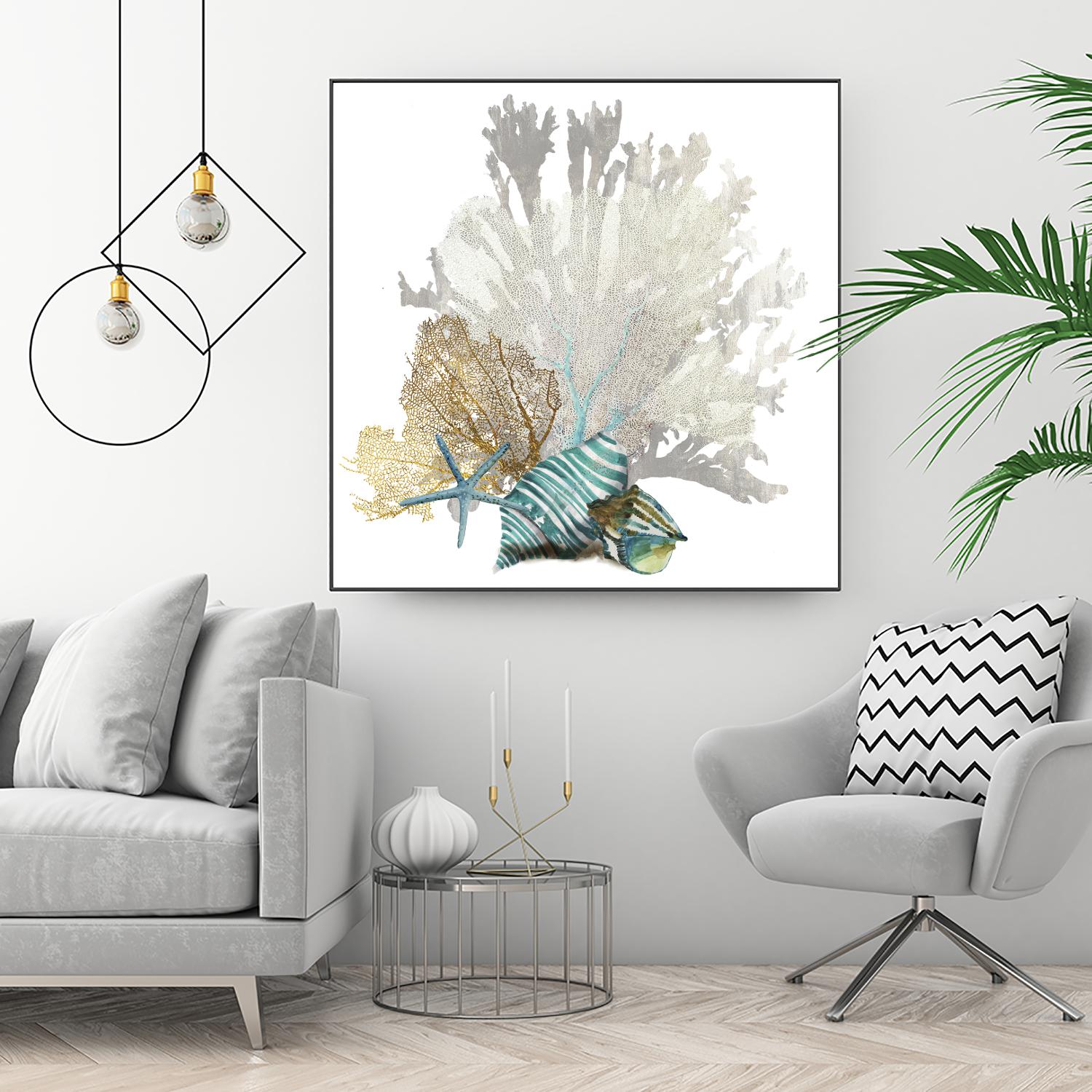 Coral by Aimee Wilson on GIANT ART - turquoise nautical