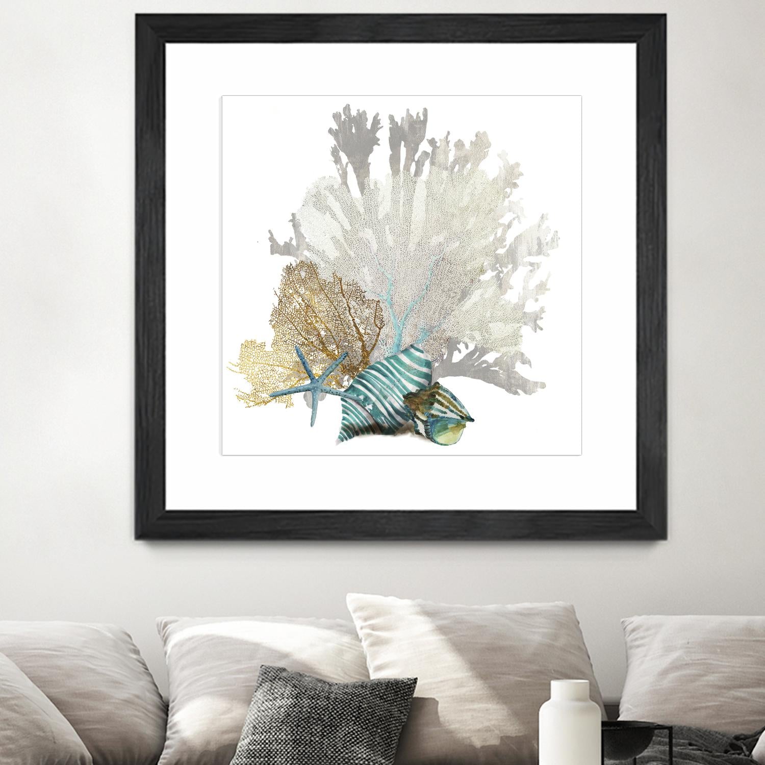 Coral by Aimee Wilson on GIANT ART - turquoise nautical