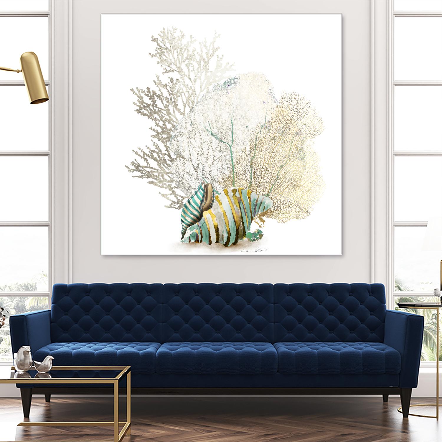 Coral II by Aimee Wilson on GIANT ART - turquoise nautical