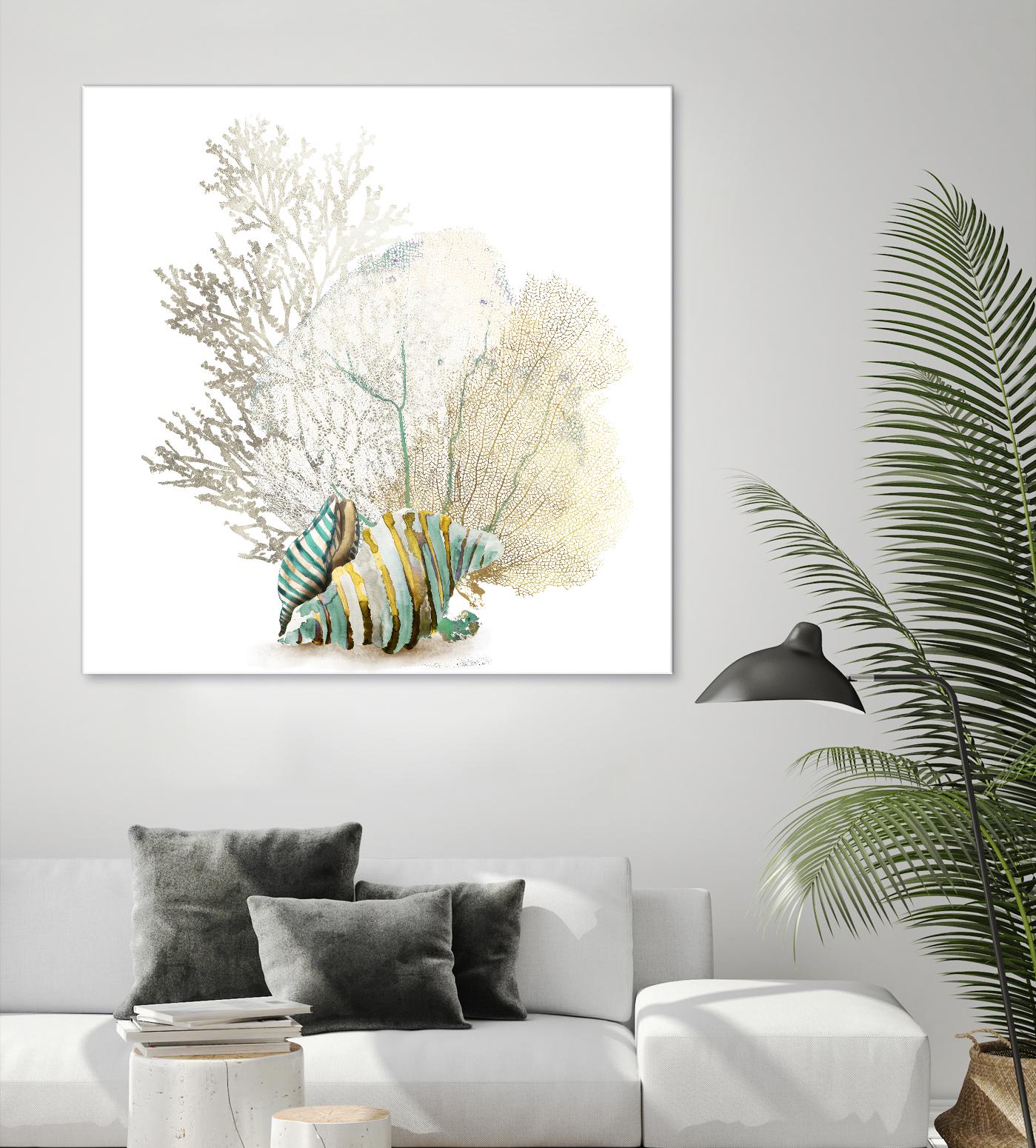Coral II by Aimee Wilson on GIANT ART - turquoise nautical