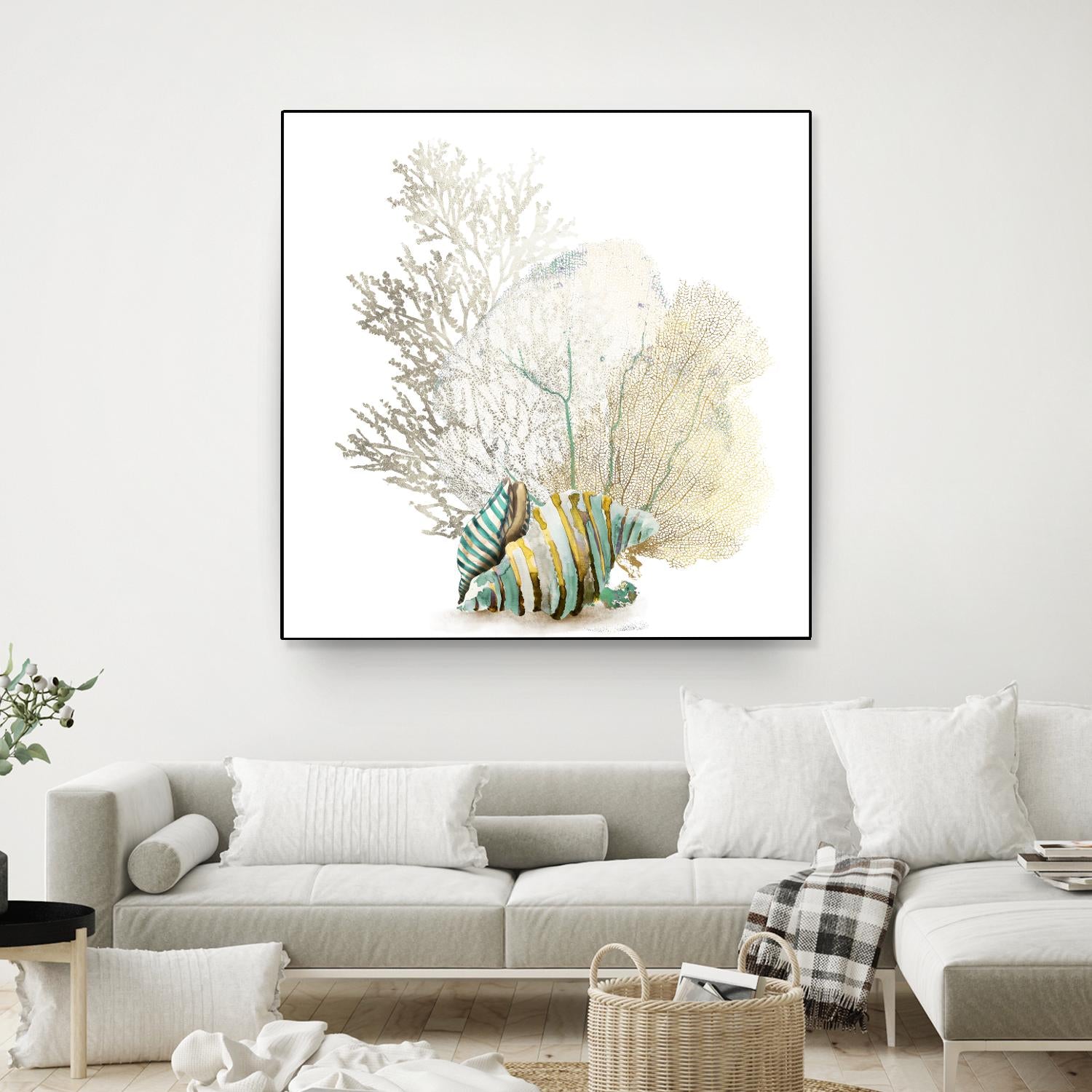 Coral II by Aimee Wilson on GIANT ART - turquoise nautical