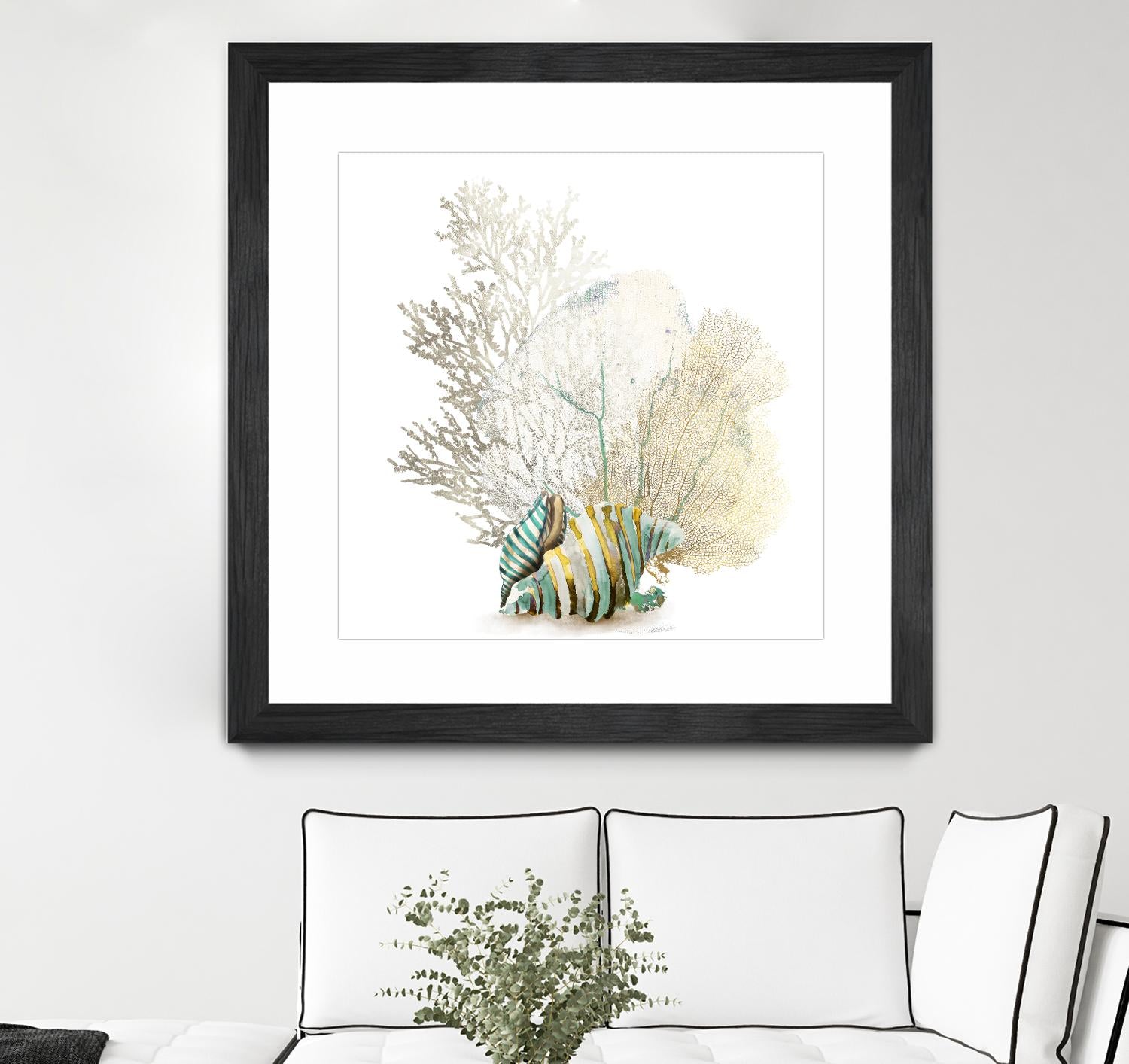 Coral II by Aimee Wilson on GIANT ART - turquoise nautical