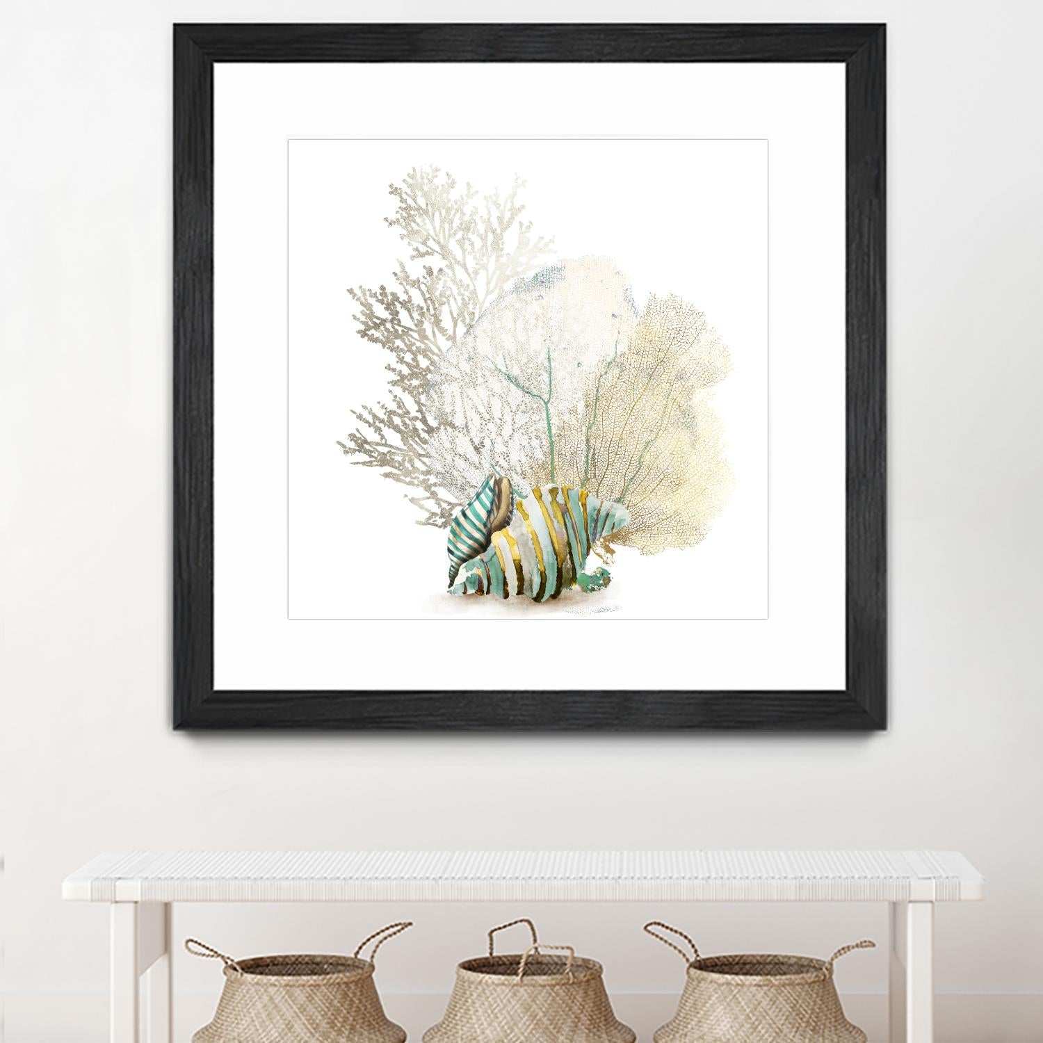 Coral II by Aimee Wilson on GIANT ART - turquoise nautical