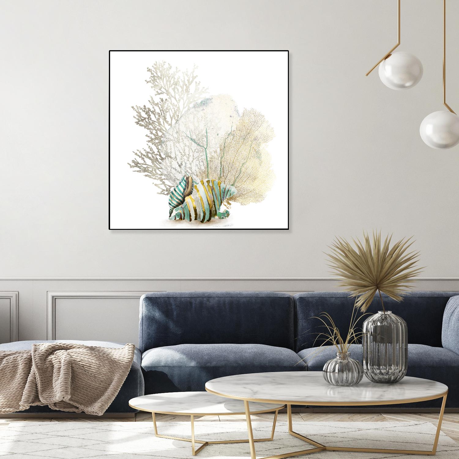 Coral II by Aimee Wilson on GIANT ART - turquoise nautical