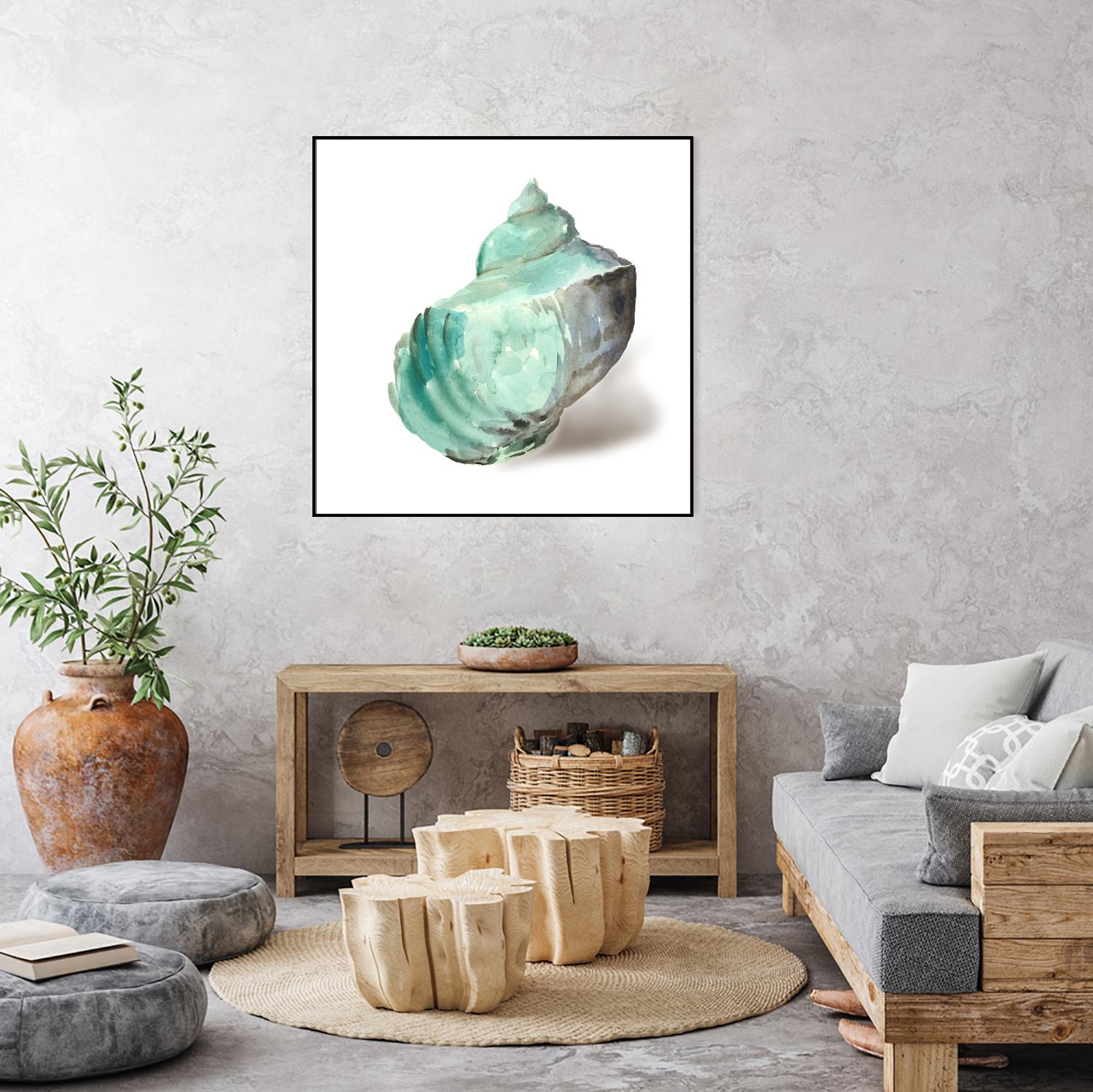 Shell in Mint by Aimee Wilson on GIANT ART - abstract