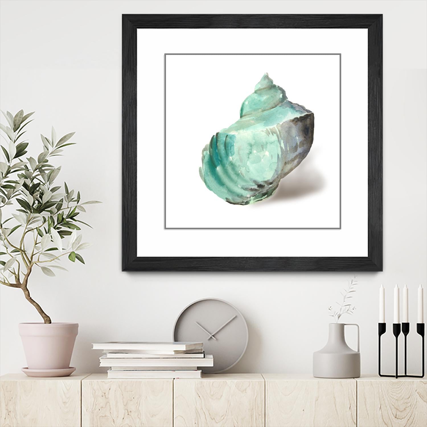 Shell in Mint by Aimee Wilson on GIANT ART - abstract