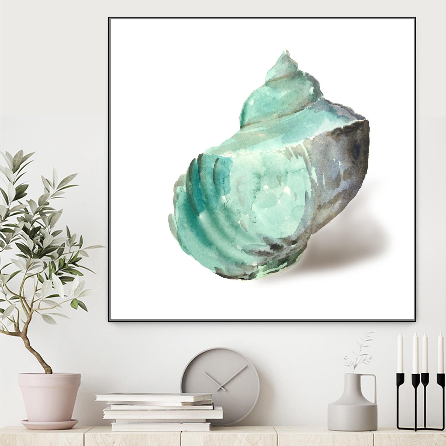 Shell in Mint by Aimee Wilson on GIANT ART - abstract