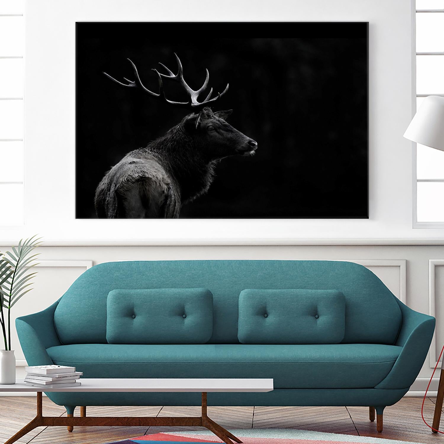 The Deer Soul by PEI 1X on GIANT ART - white black & white deer