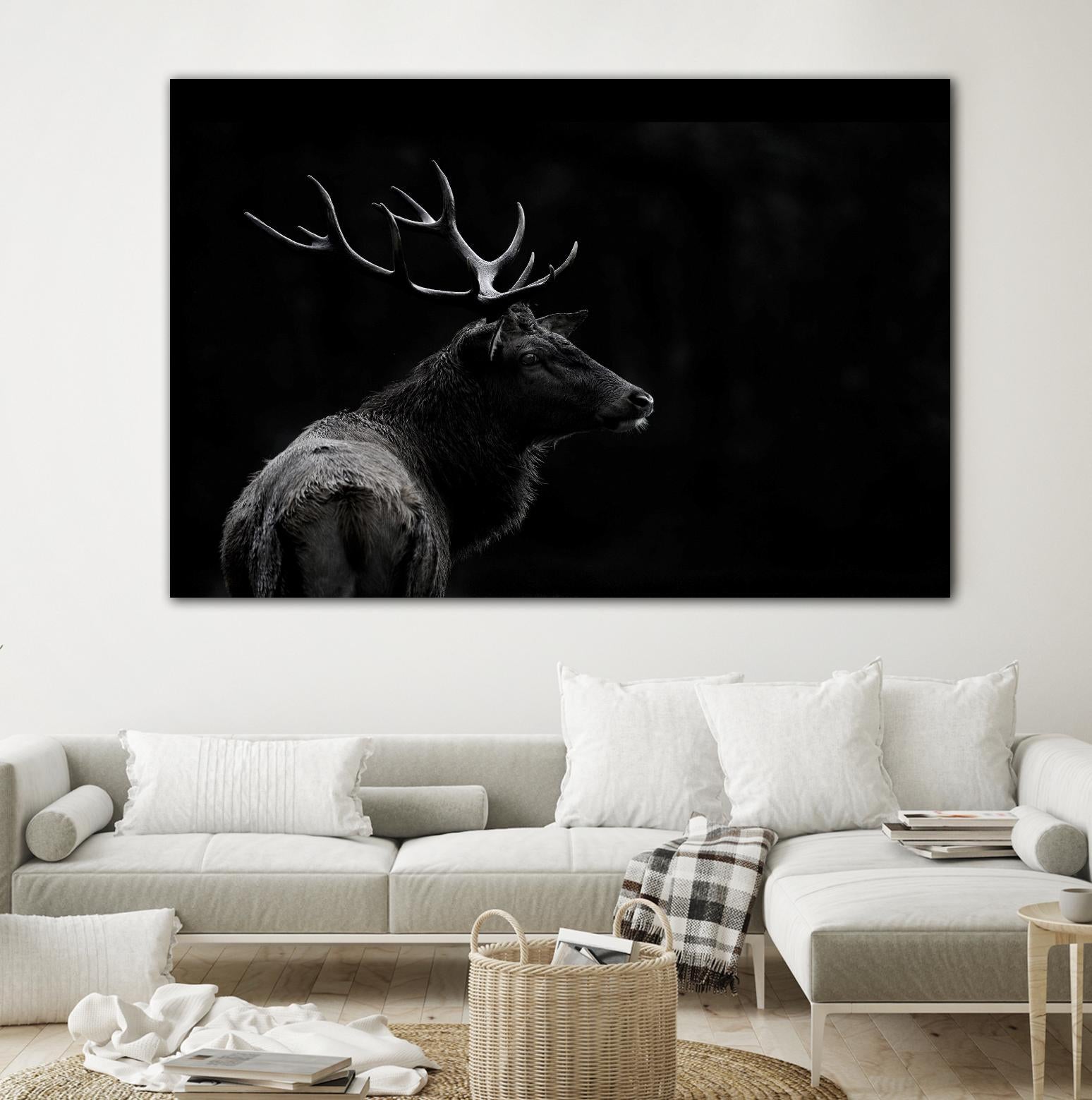 The Deer Soul by PEI 1X on GIANT ART - white black & white deer