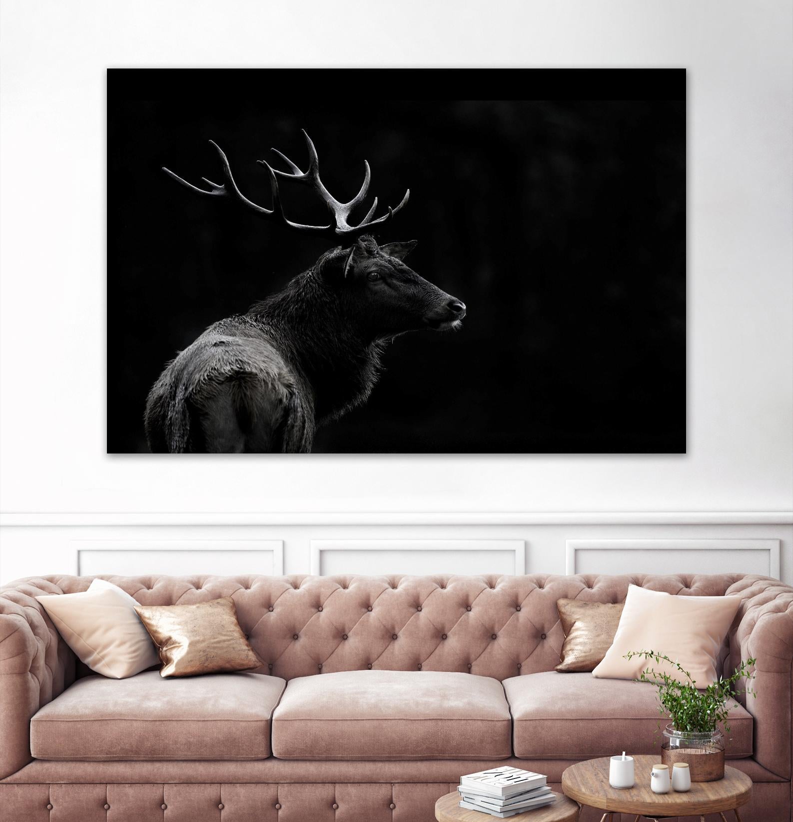 The Deer Soul by PEI 1X on GIANT ART - white black & white deer