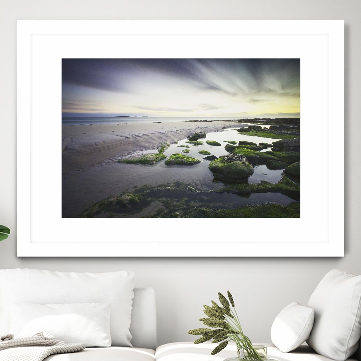 Cooper - Dawn over Seahouses Beach by 1X on GIANT ART - grey photo art