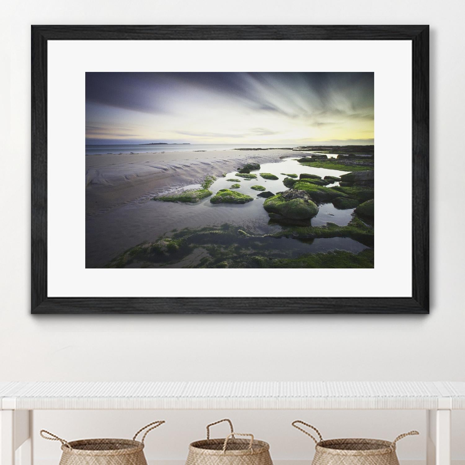 Cooper - Dawn over Seahouses Beach by 1X on GIANT ART - grey photo art