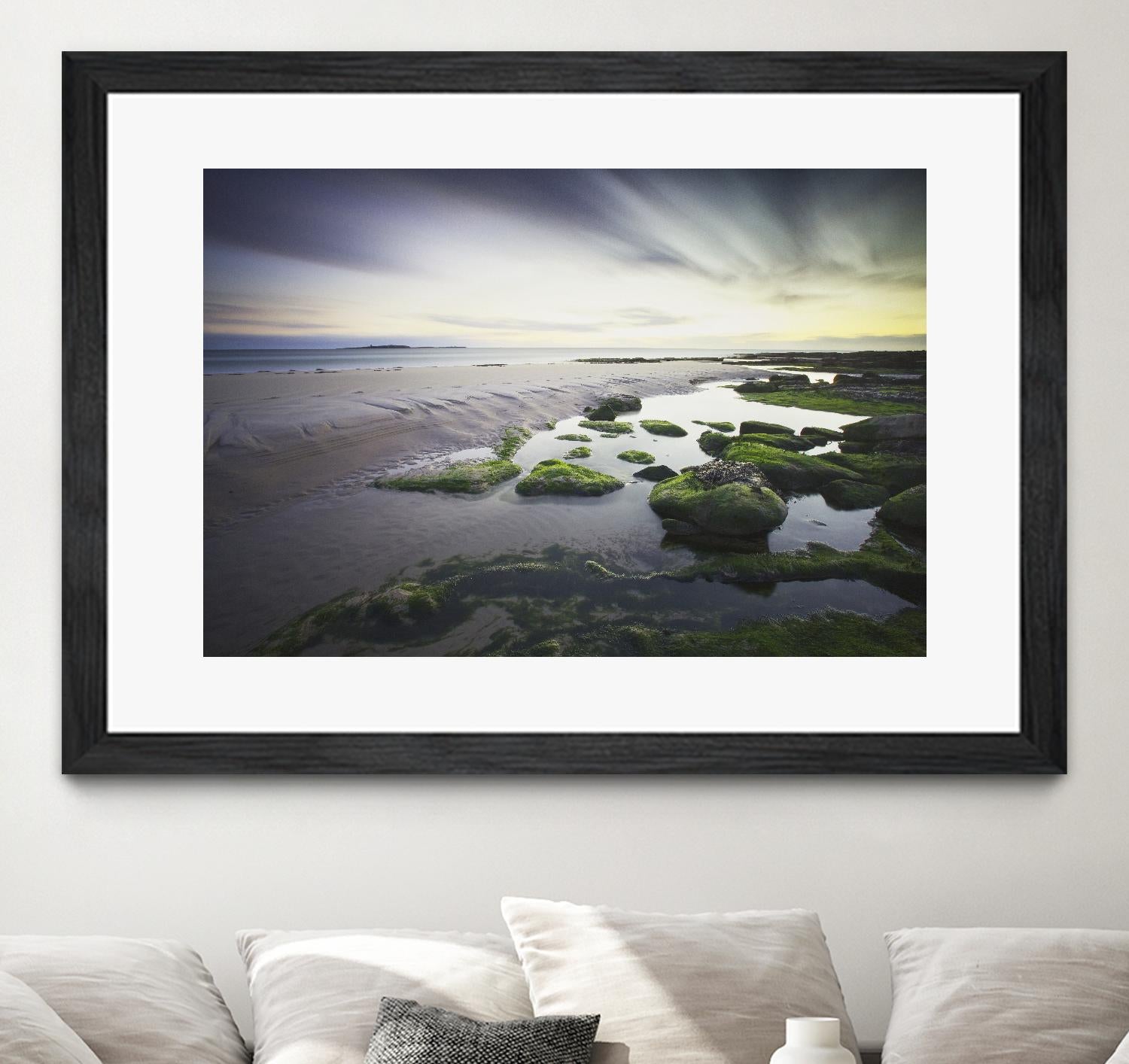 Cooper - Dawn over Seahouses Beach by 1X on GIANT ART - grey photo art